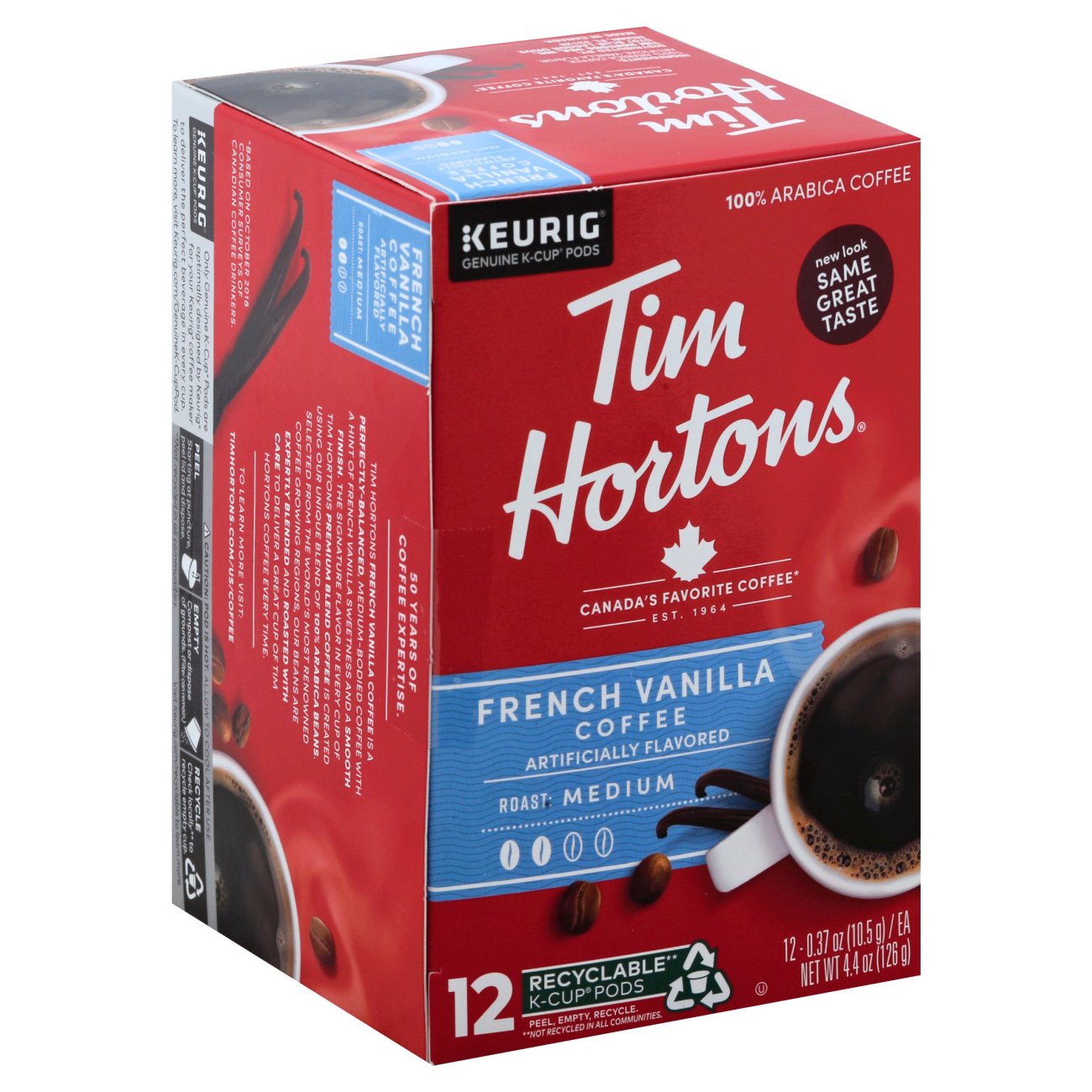 Tim hortons k shop cup french vanilla