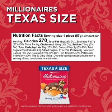 Pangburn's Millionaires Milk Chocolate Covered Pecans & Honey Caramel Big Bite, 2 oz
