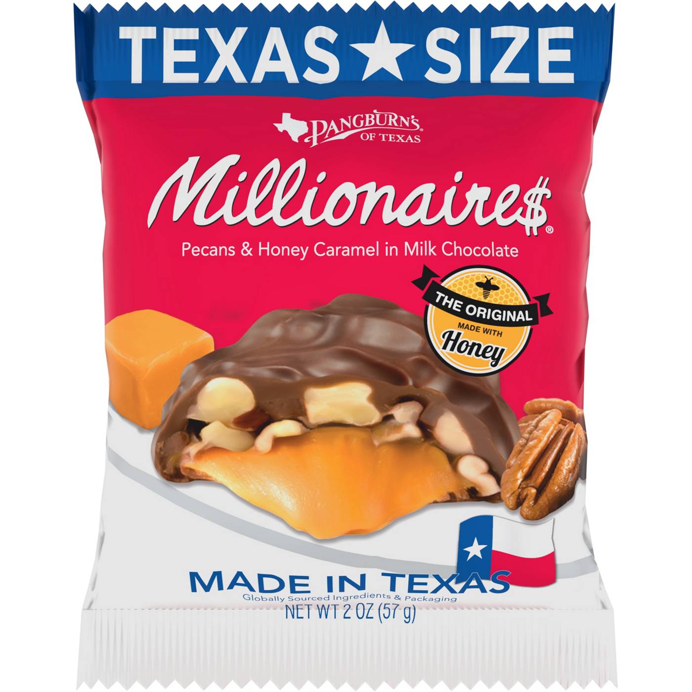 Pangburn's Millionaires Milk Chocolate Covered Pecans & Honey Caramel Big Bite; image 7 of 8