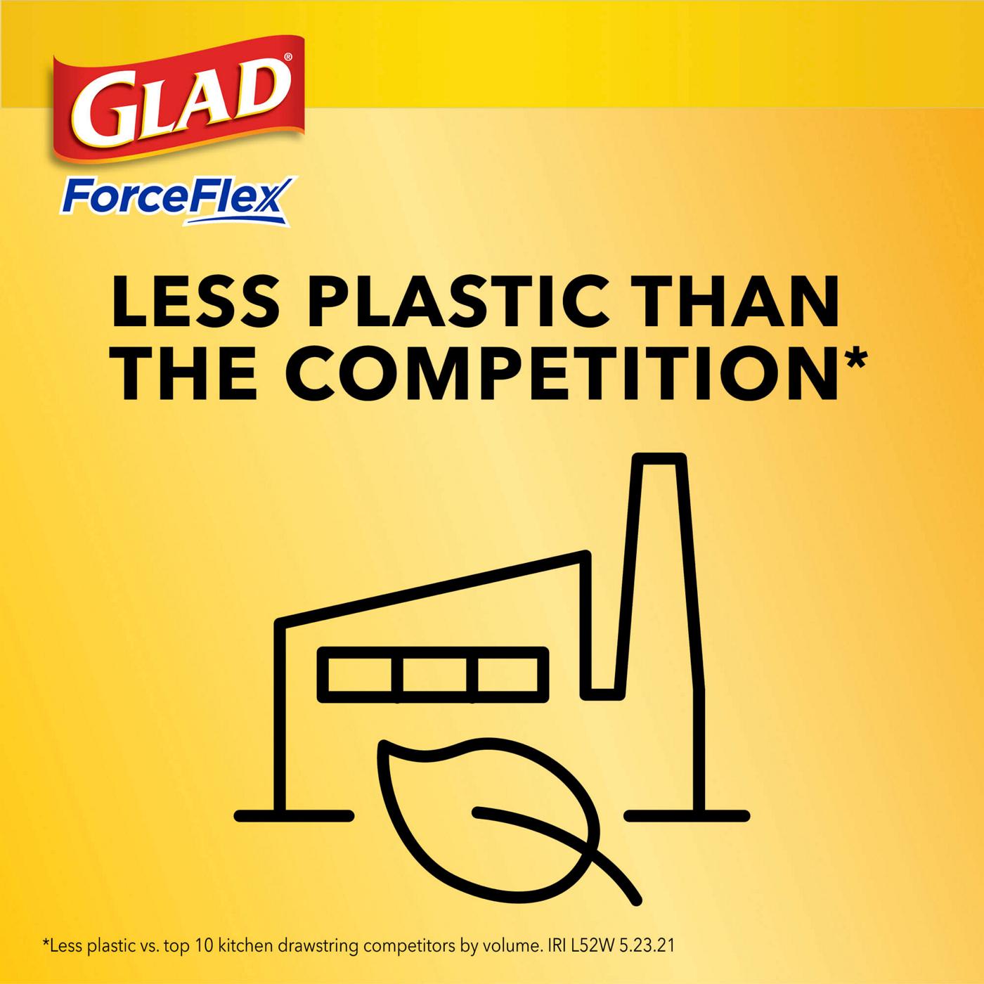 Glad ForceFlex Tall Kitchen Drawstring Trash Bags, 13 Gallon - Gain Original Scent with Febreeze Freshness; image 5 of 9