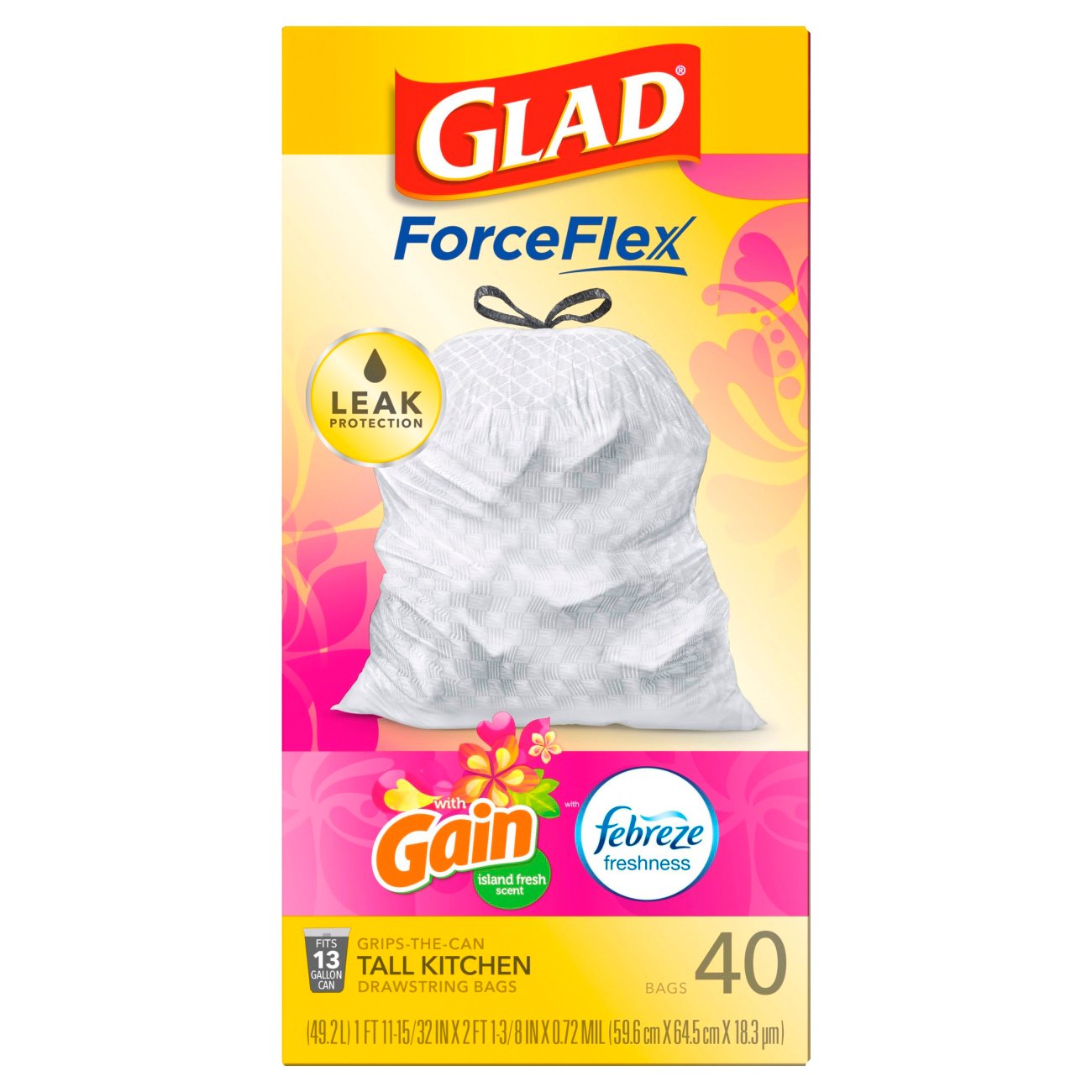 glad kitchen trash bags