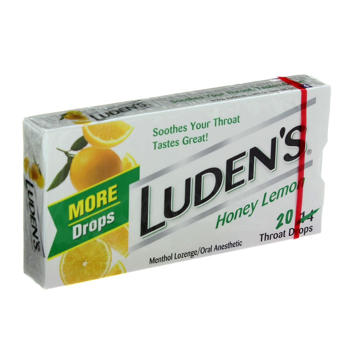 Luden's Honey Lemon Throat Drops; image 1 of 2