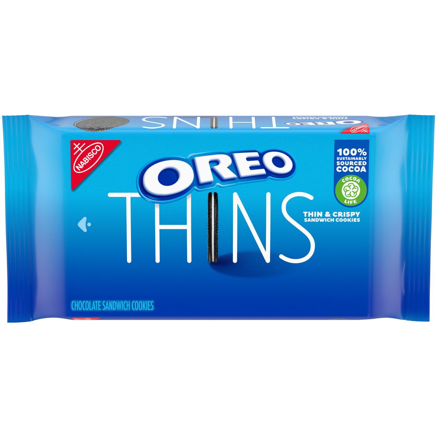 OREO Thins Chocolate Sandwich Cookies; image 1 of 17