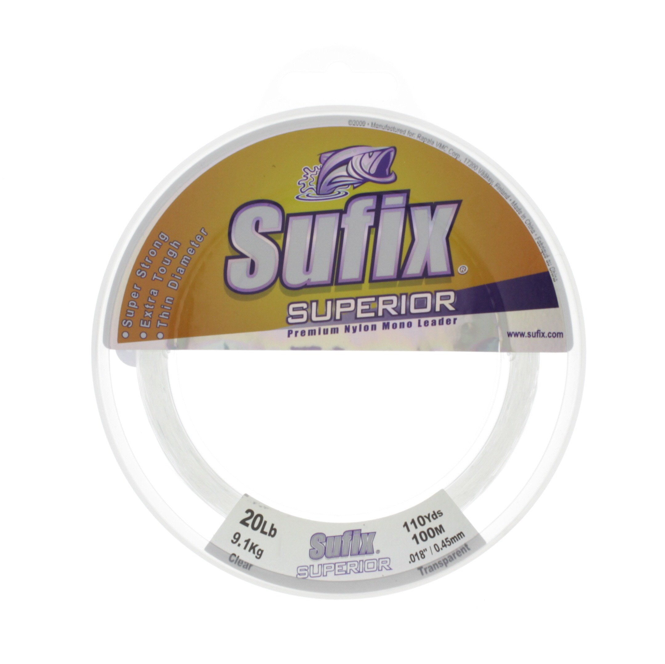 Sufix Superior Premium Nylon Mono Leader, Clear 20lb 110yds - Shop ...