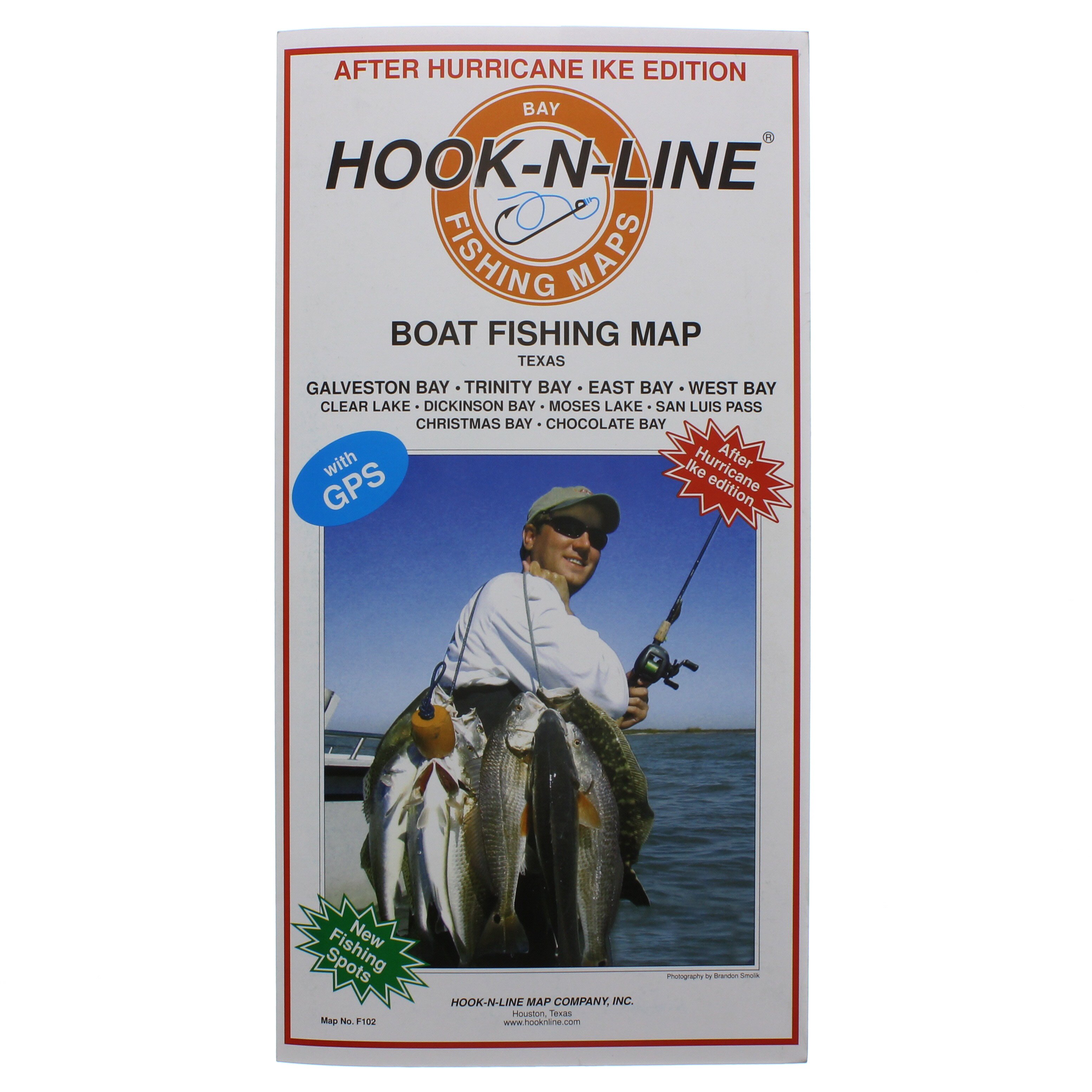 Hook-N-Line Boat Fishing Map Galveston Bay Area