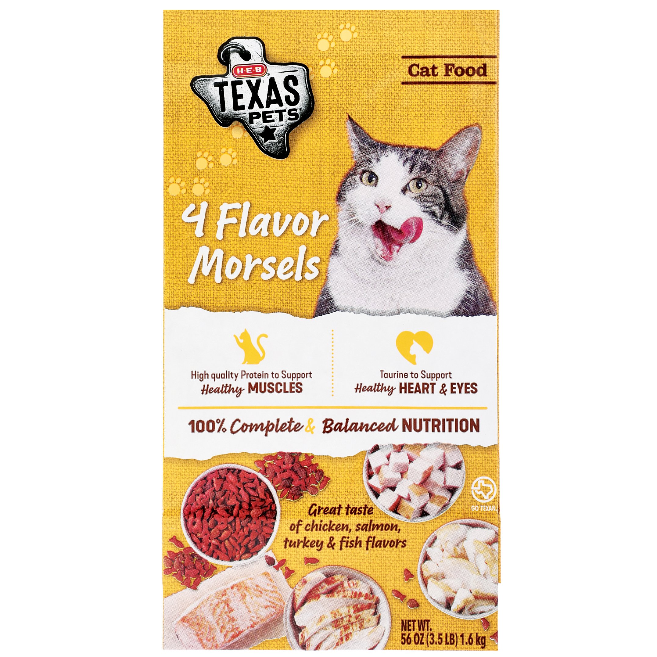 H E B Texas Pets 4 Flavor Morsels Dry Cat Food