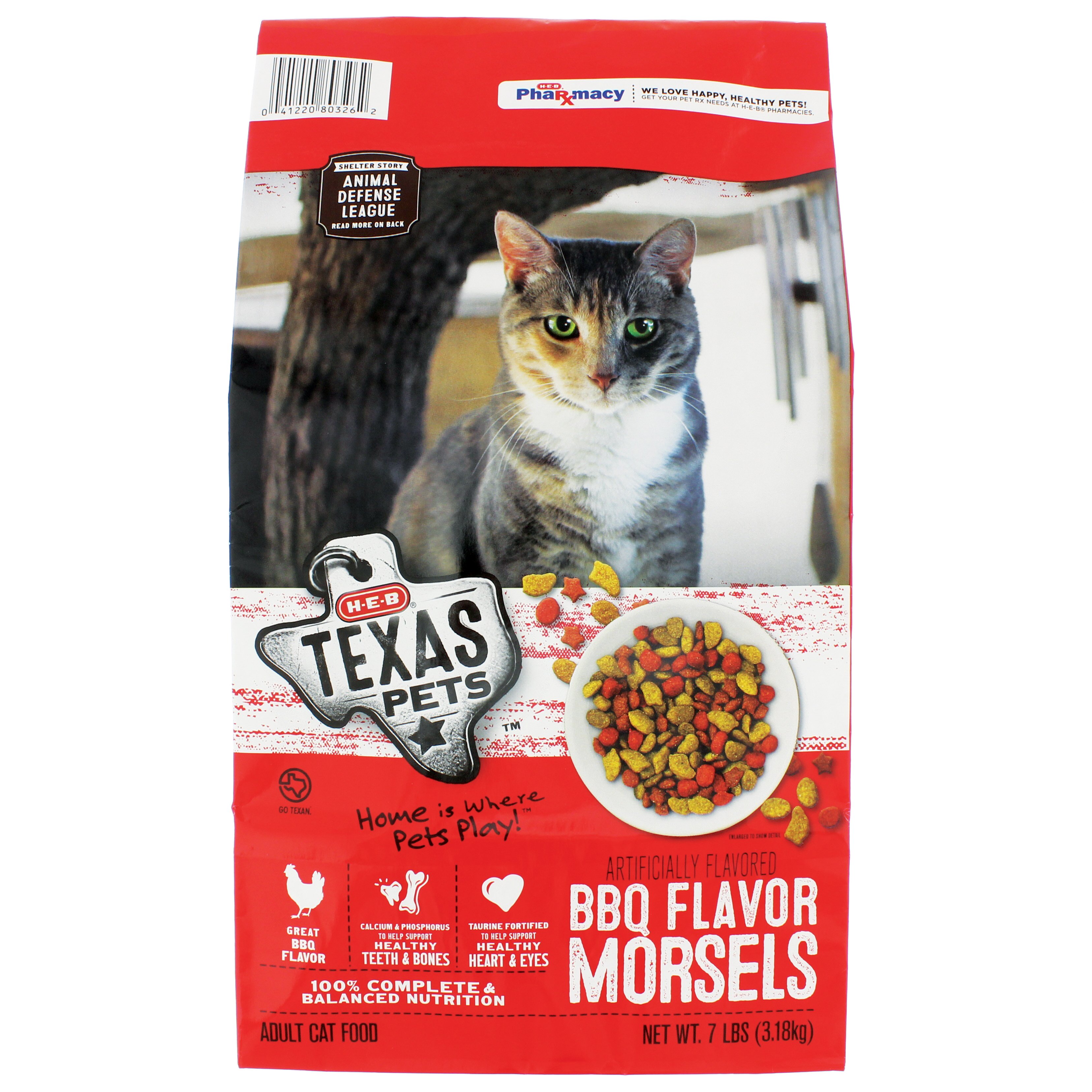 HEB Texas Pets BBQ Flavor Morsels Dry Cat Food Shop Food at HEB
