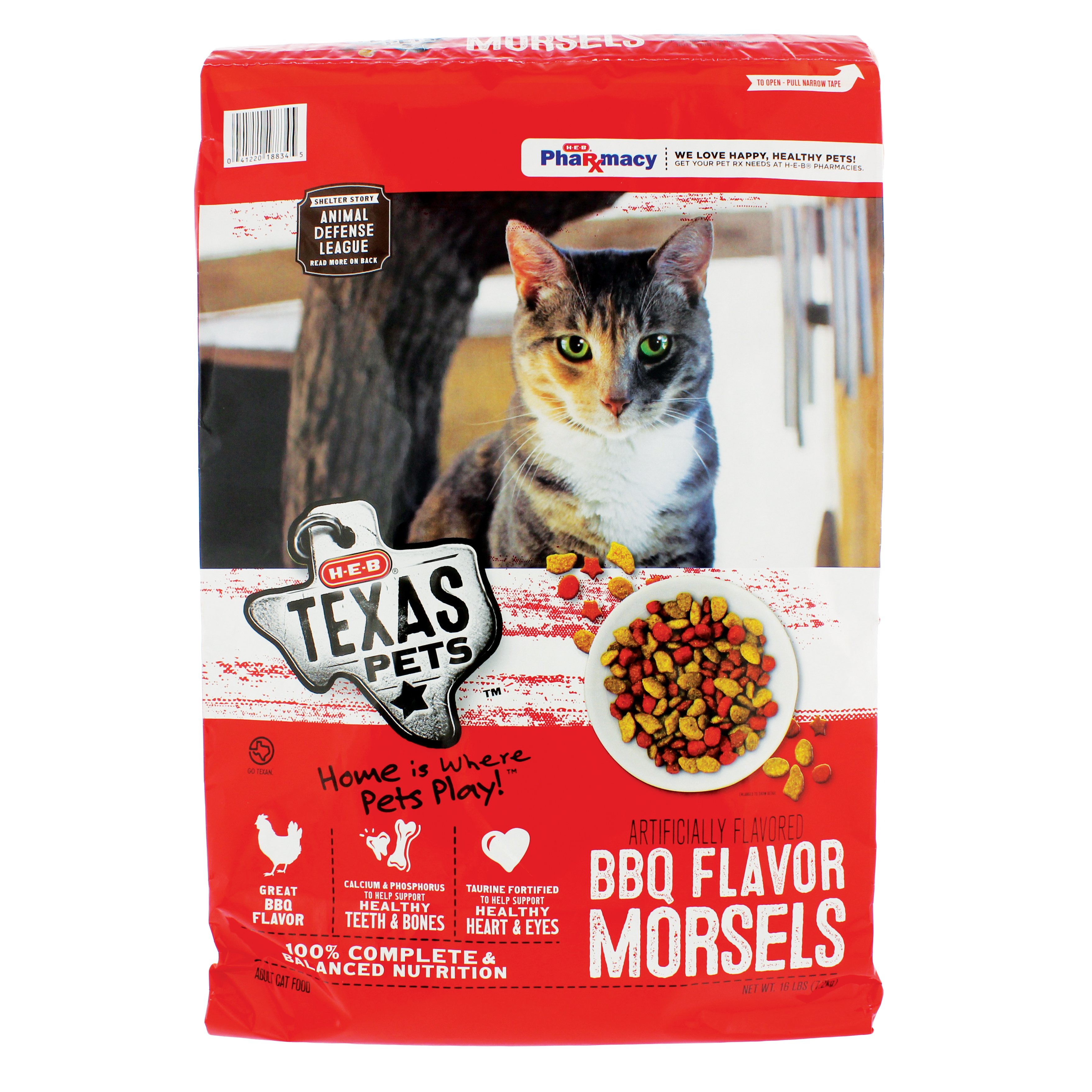 HEB Texas Pets BBQ Flavor Morsels Dry Cat Food Shop Food at HEB