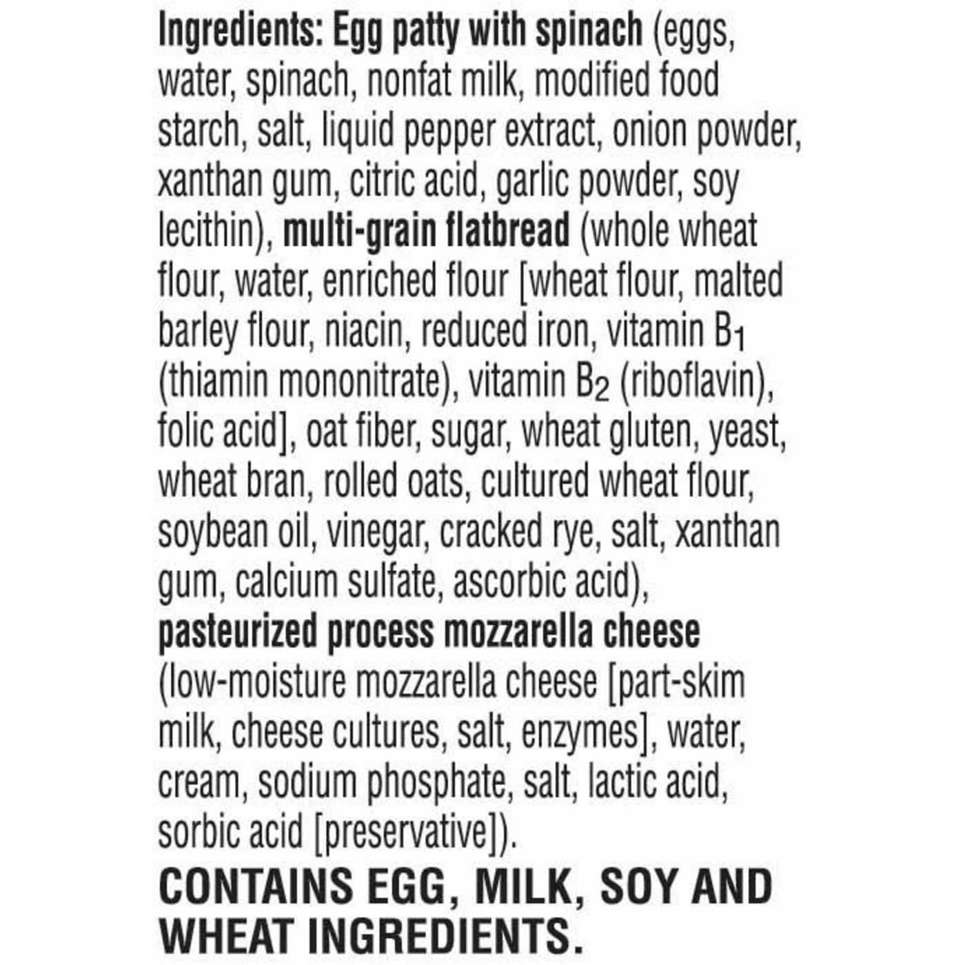 Kellogg's Special K Flatbread Breakfast Sandwiches Egg, Spinach, and