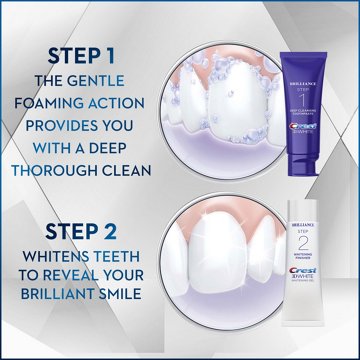 Crest 3D White Brilliance + Whitening Two-step Toothpaste