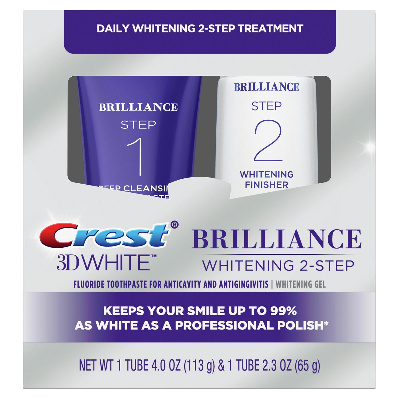 Crest 3D White Brilliance Whitening 2-Step System; image 1 of 9