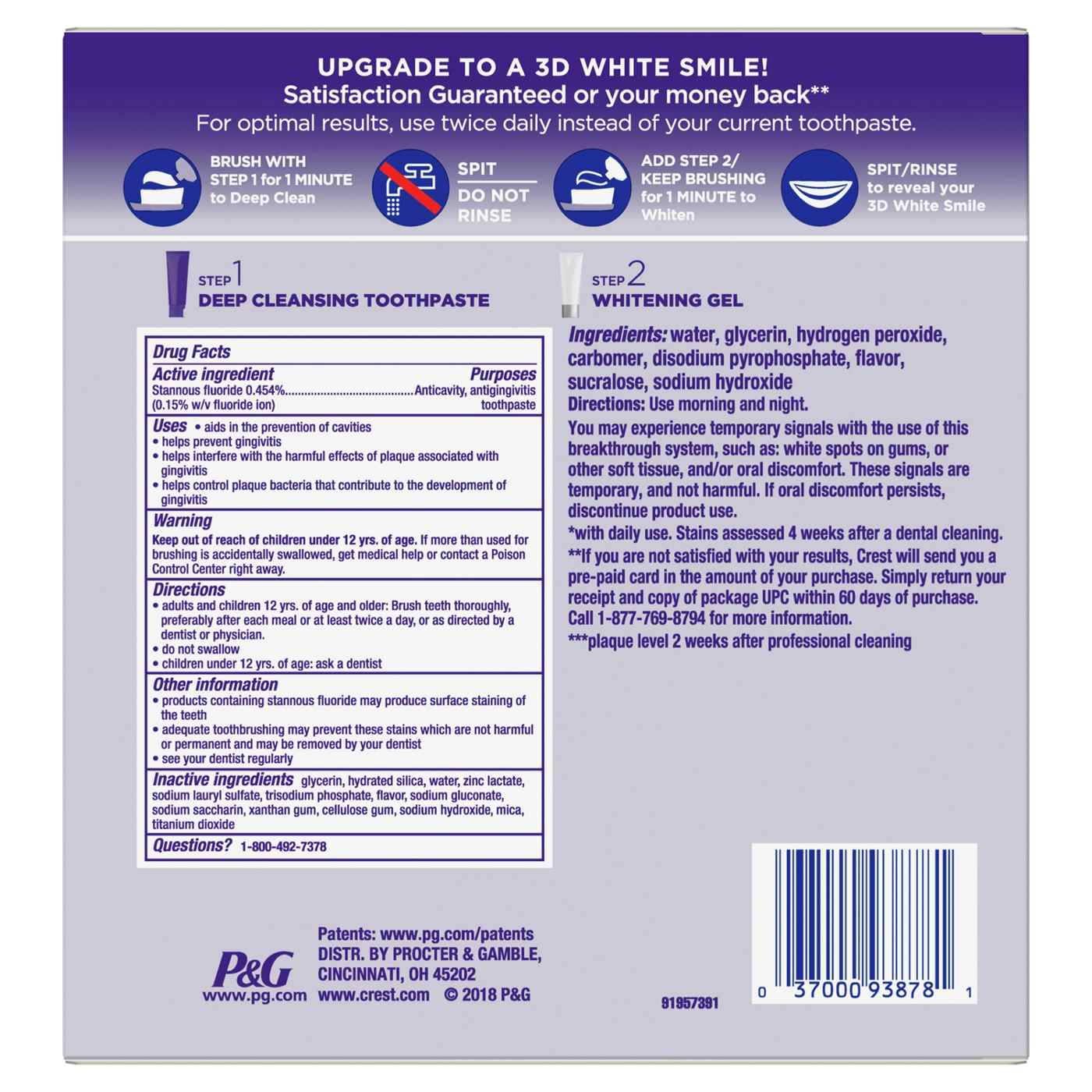 Crest 3D White Brilliance Whitening 2-Step System; image 2 of 9