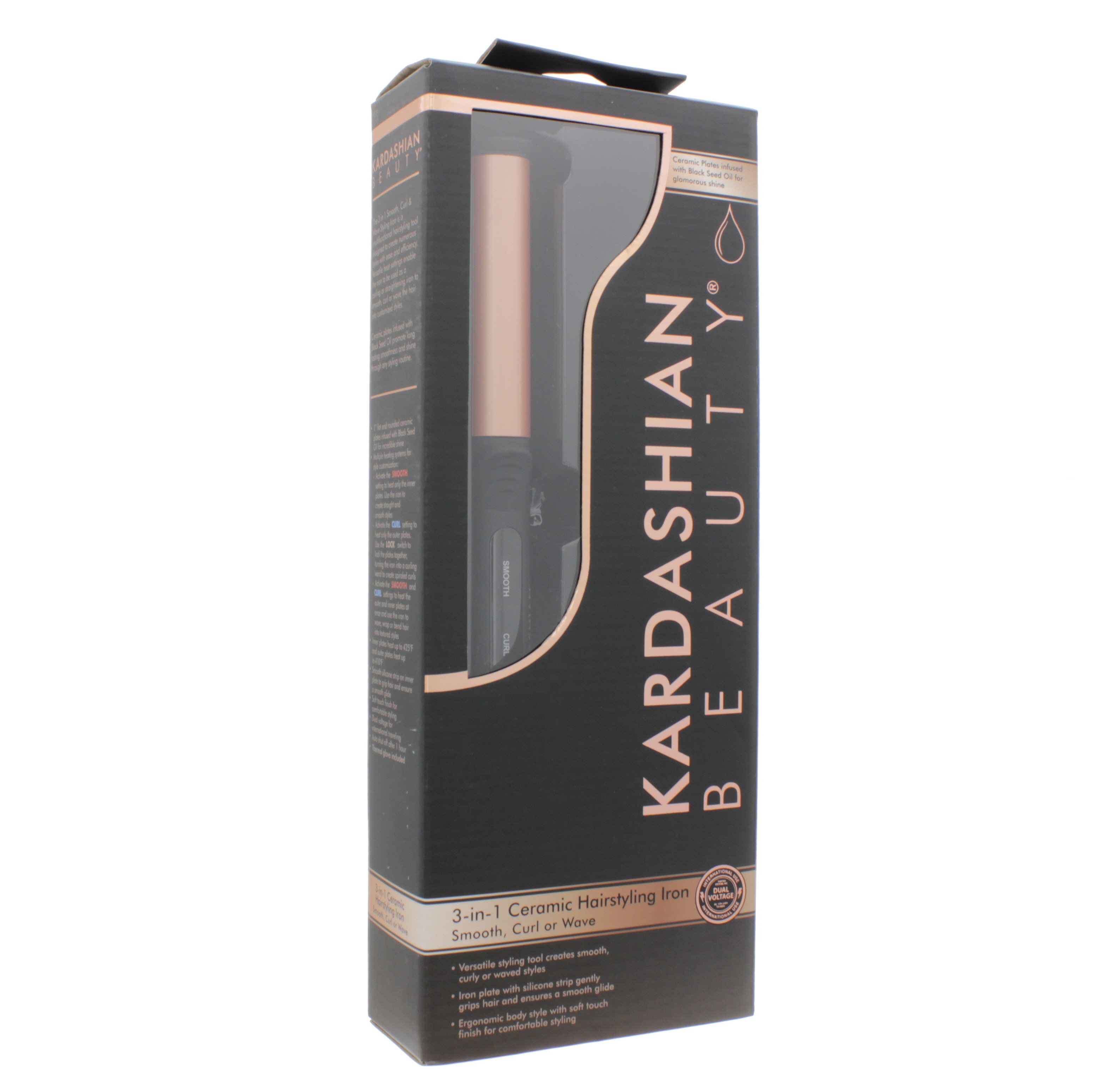 Kardashian Beauty 3 In 1 Ceramic Hairstyling Flat Iron