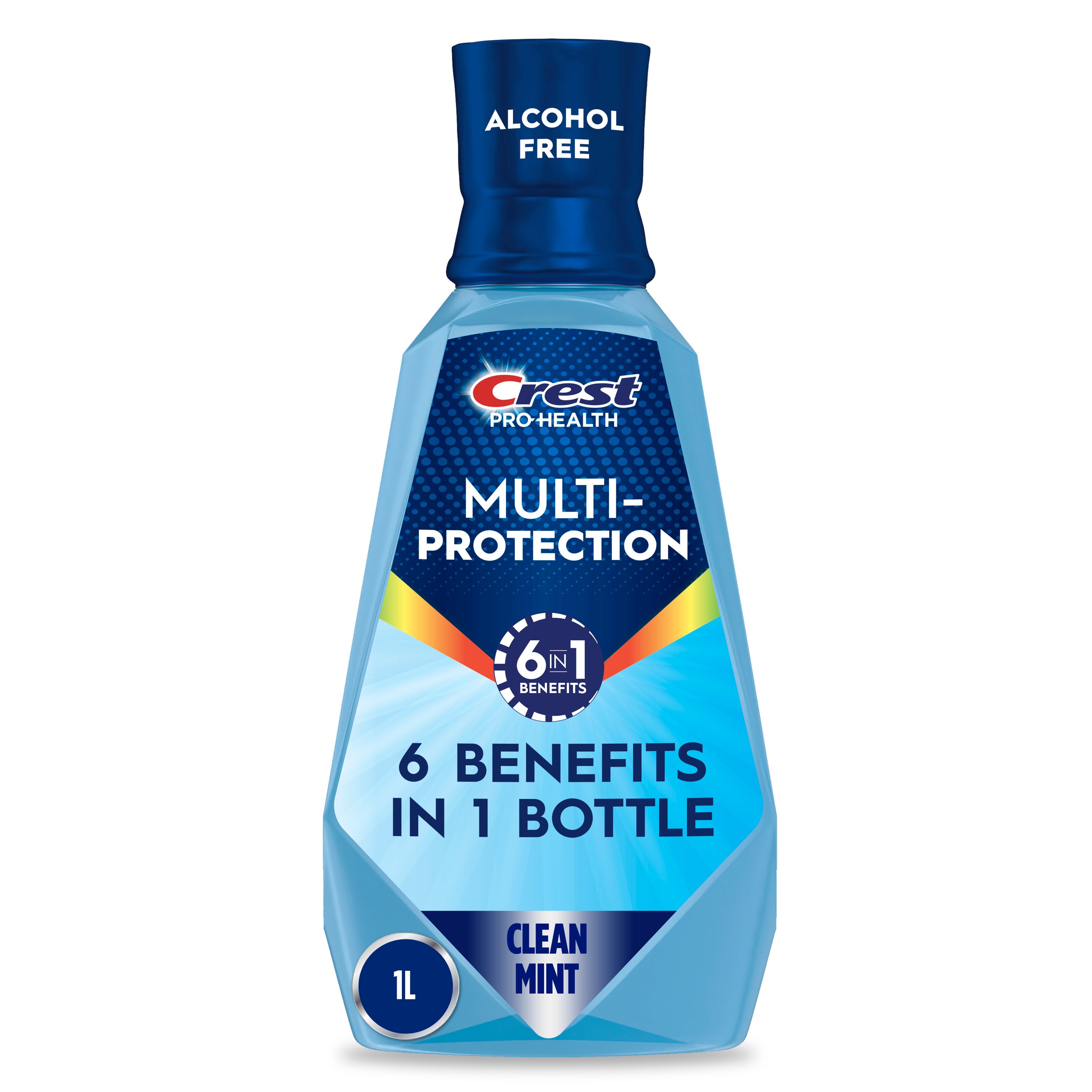 Crest Mouthwash Pro Health Multi-Protection, 6-in-1 benefits 33.8 fl oz, 33.8 oz