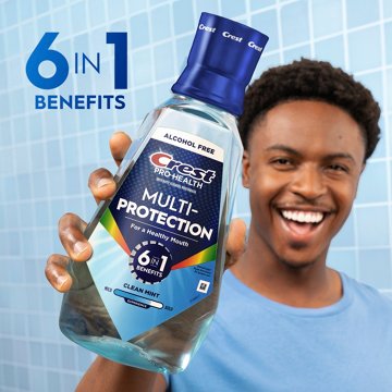 Crest Mouthwash Pro Health Multi-Protection, 6-in-1 benefits 33.8 fl oz, 33.8 oz