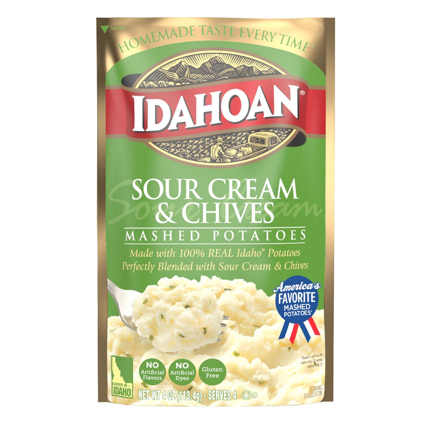 Idahoan Sour Cream and Chives Mashed Potatoes; image 1 of 4