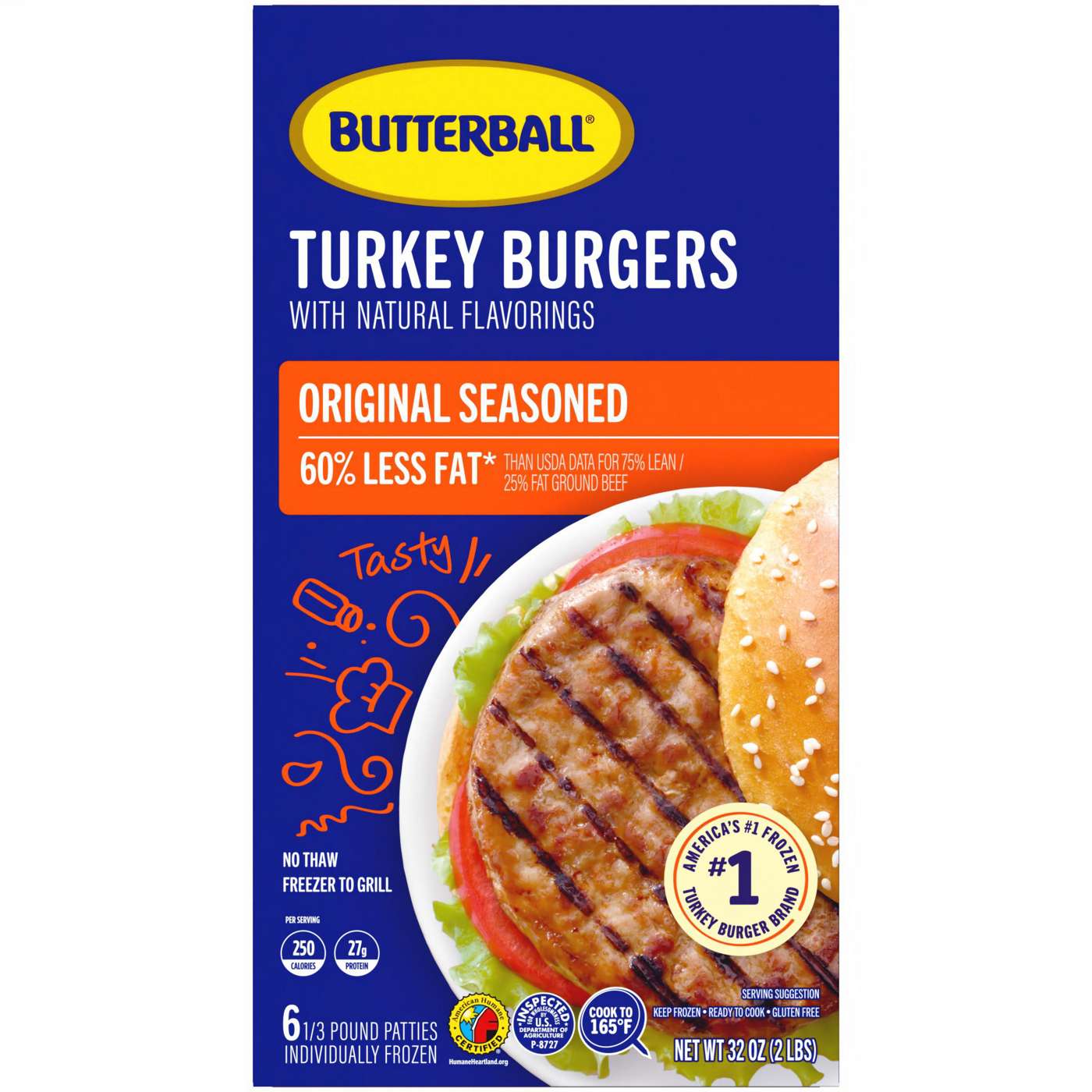 Butterball Frozen Seasoned Turkey Burger Patties; image 6 of 6