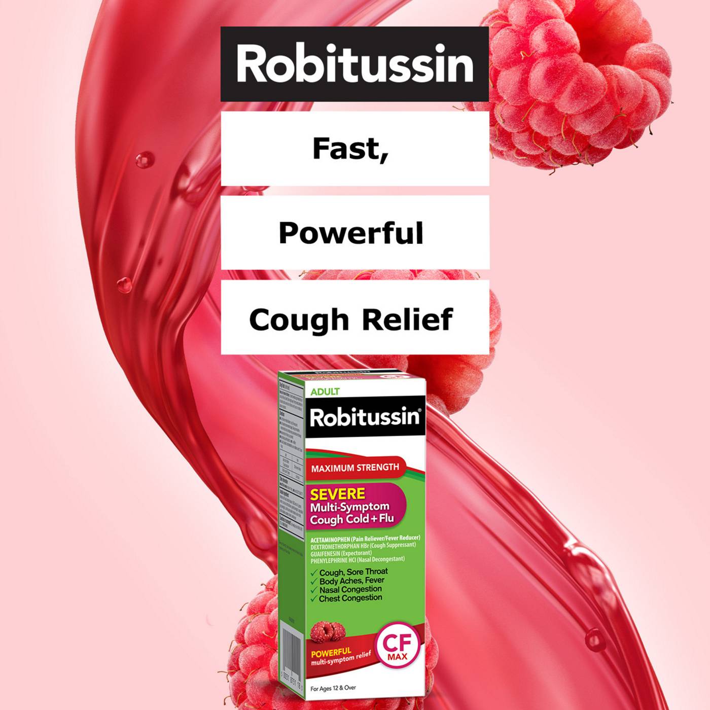 Robitussin Max Strength Severe Multi-Symptom Cough Cold + Flu Liquid; image 7 of 9