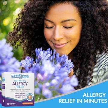 TexaClear Allergy Relief Tablets, 30 ct