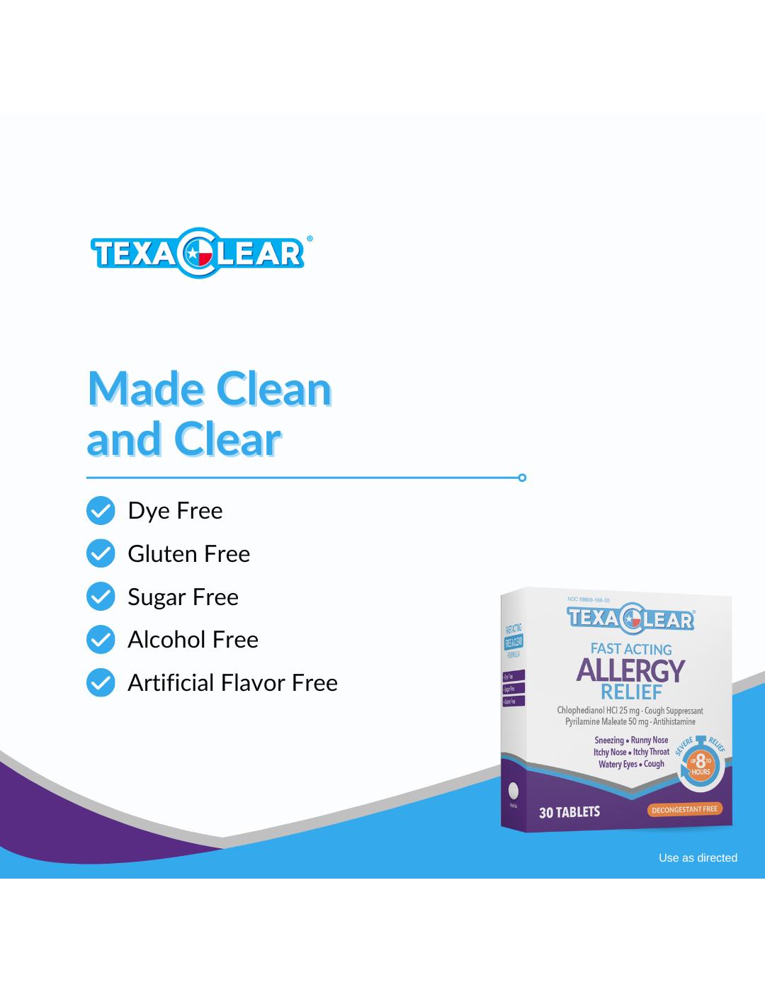 TexaClear Allergy Relief Tablets; image 6 of 6