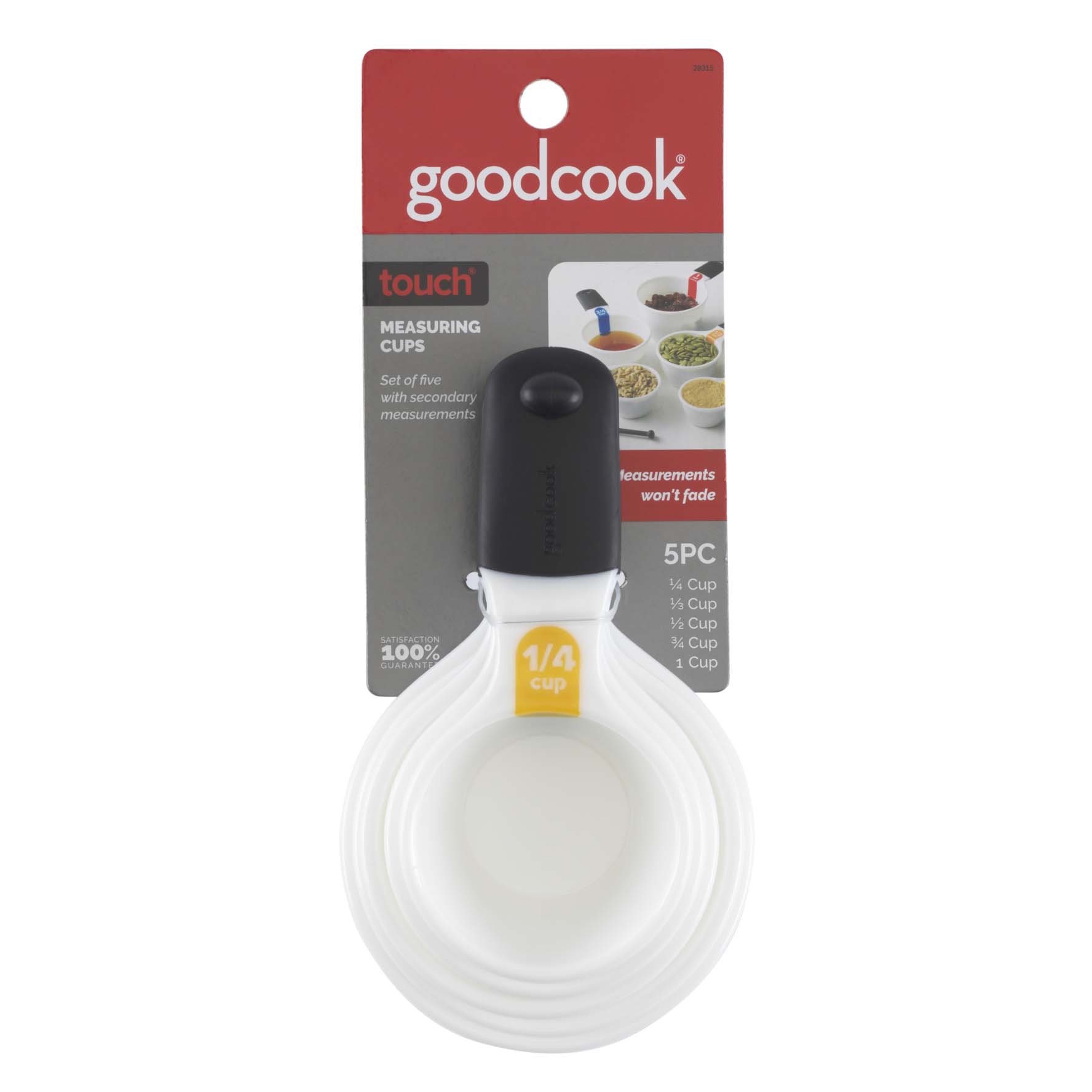 GoodCook Touch Measuring Cup, 2-cup Top-Down View, Comfort Grip Handle