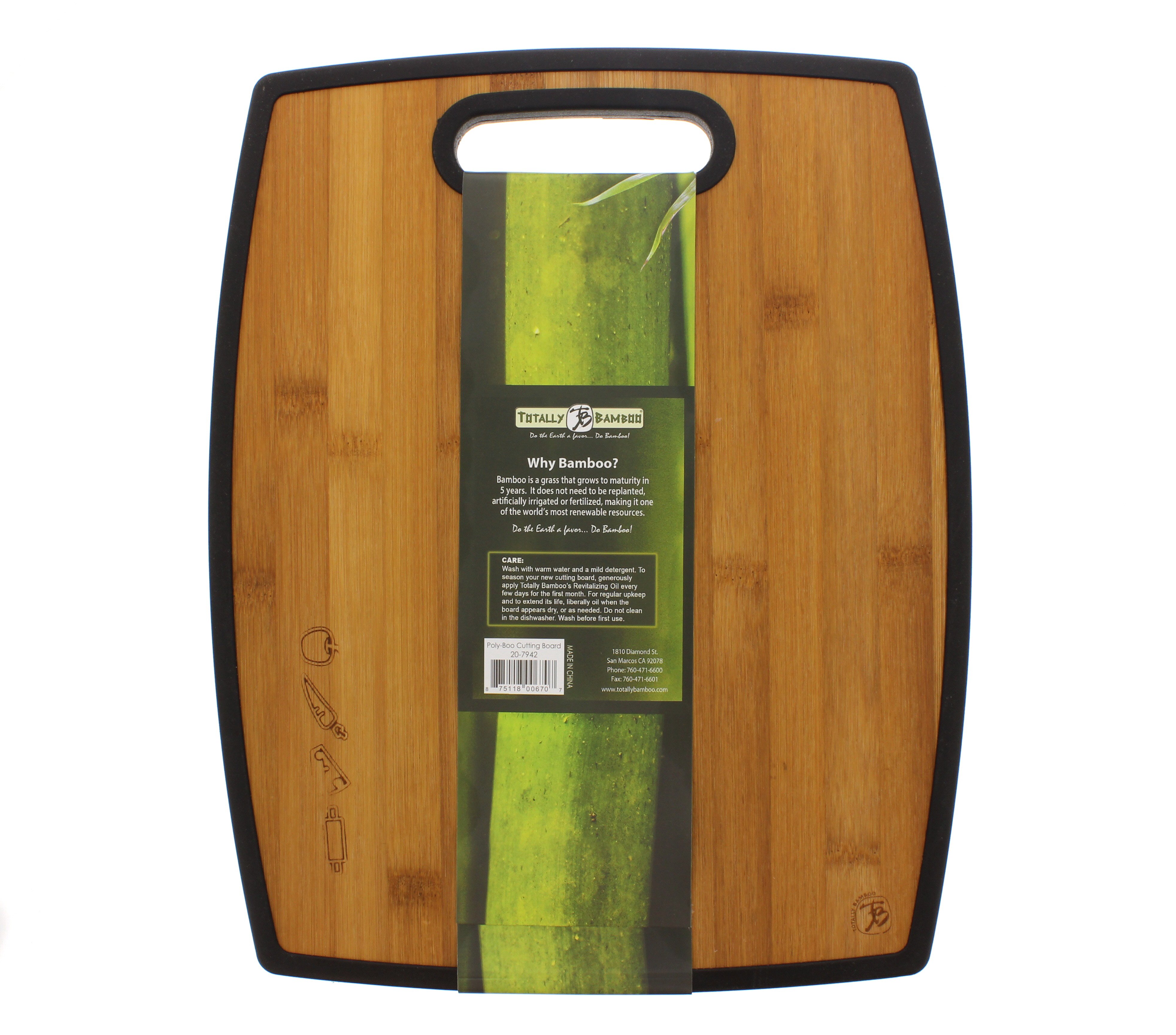 Totally Bamboo Reversible Poly-Boo Cutting Board