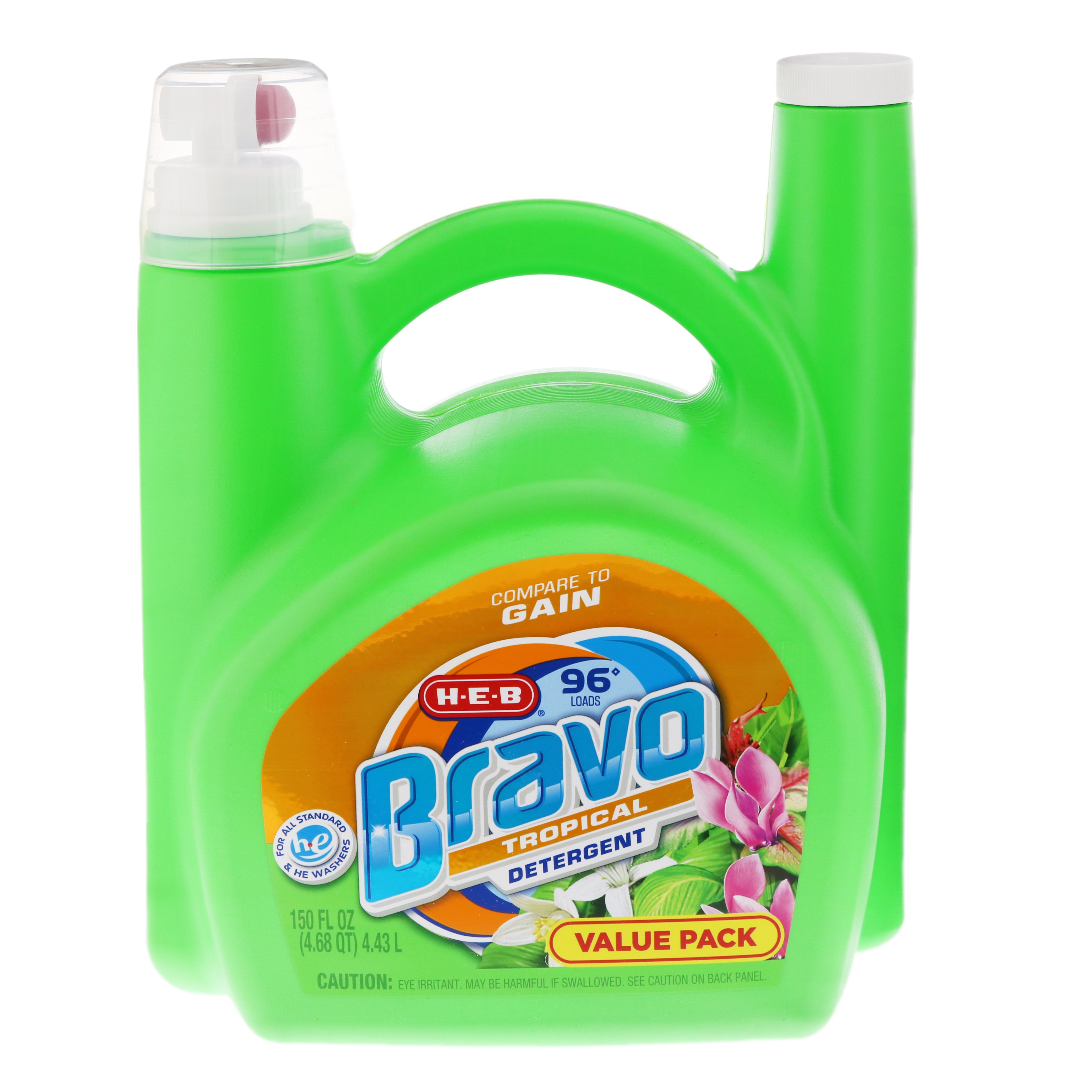 H-E-B Bravo Tropical HE Liquid Laundry Detergent 96 Loads Value Pack ...