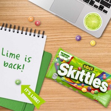 Skittles Sour Chewy Fruit Candy - Full Size, 1.8 oz