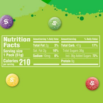 Skittles Sour Chewy Fruit Candy - Full Size, 1.8 oz