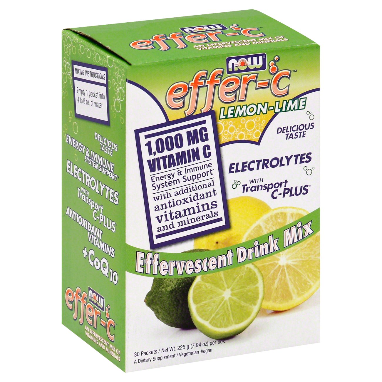 Now Effer C Lemon Lime Drink Mix Shop Vitamins A Z At H E B