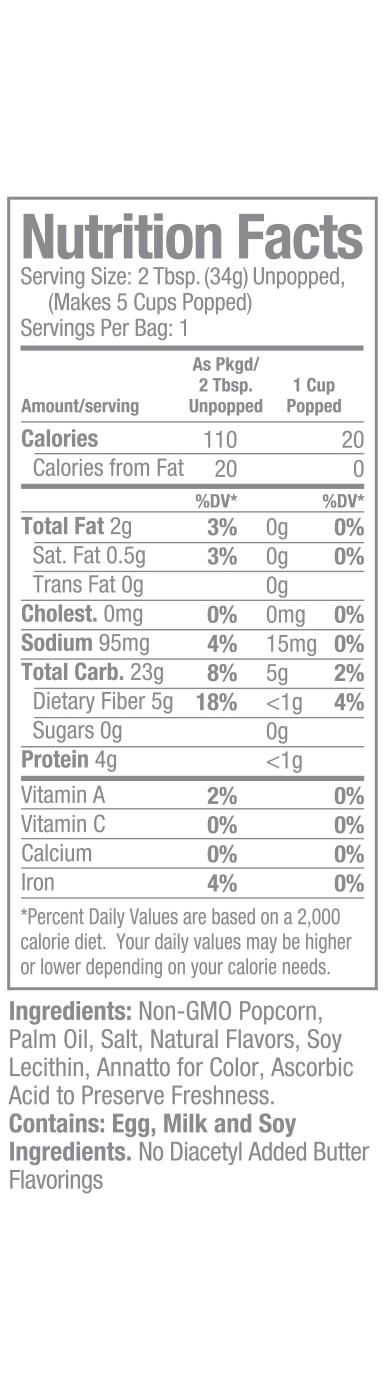 Jolly Time Microwaveable Low Sodium 100 Calorie Buttered Popcorn; image 2 of 2