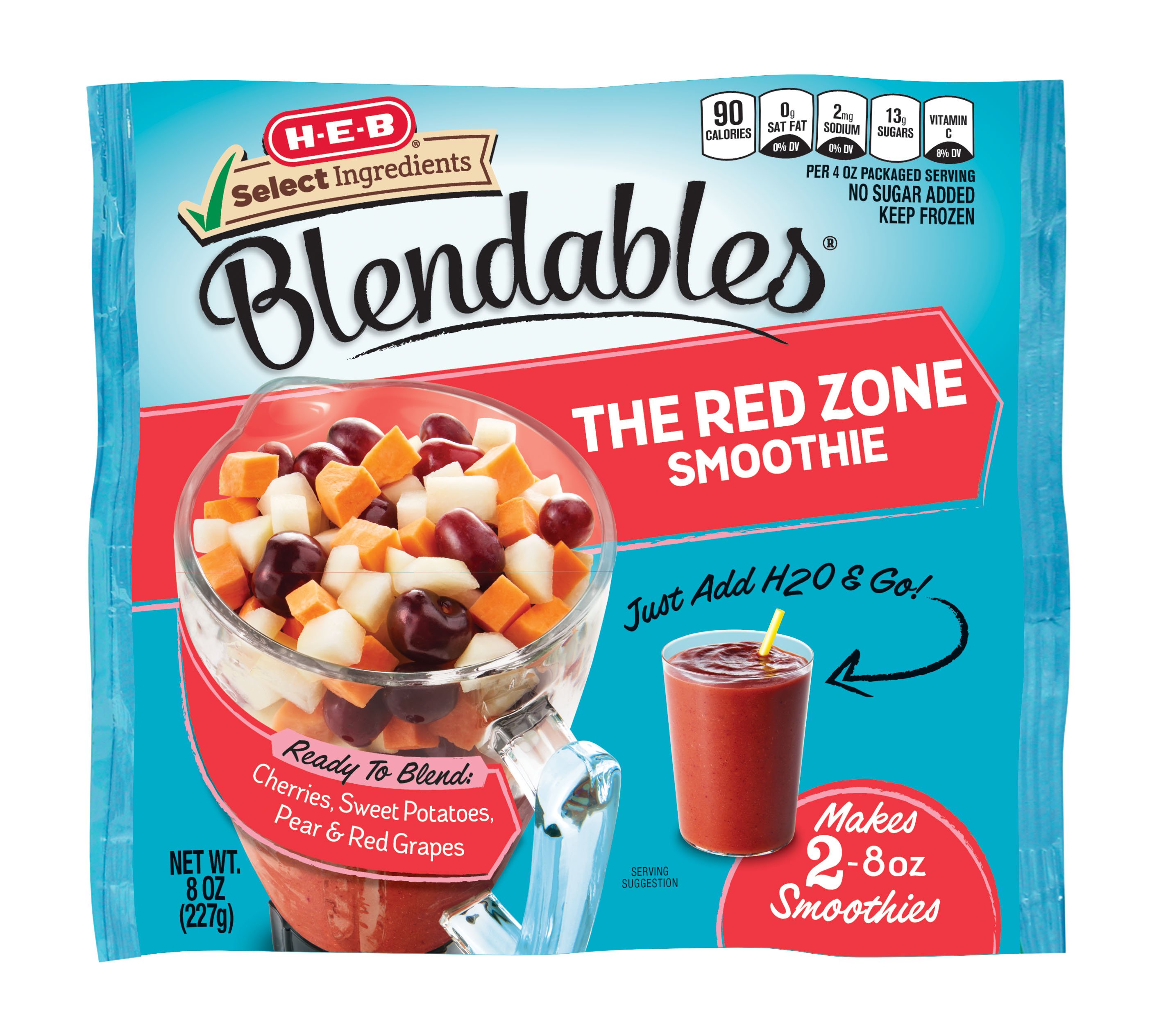 H-E-B Select Ingredients Blendables The Red Zone Smoothie - Shop Juice ...