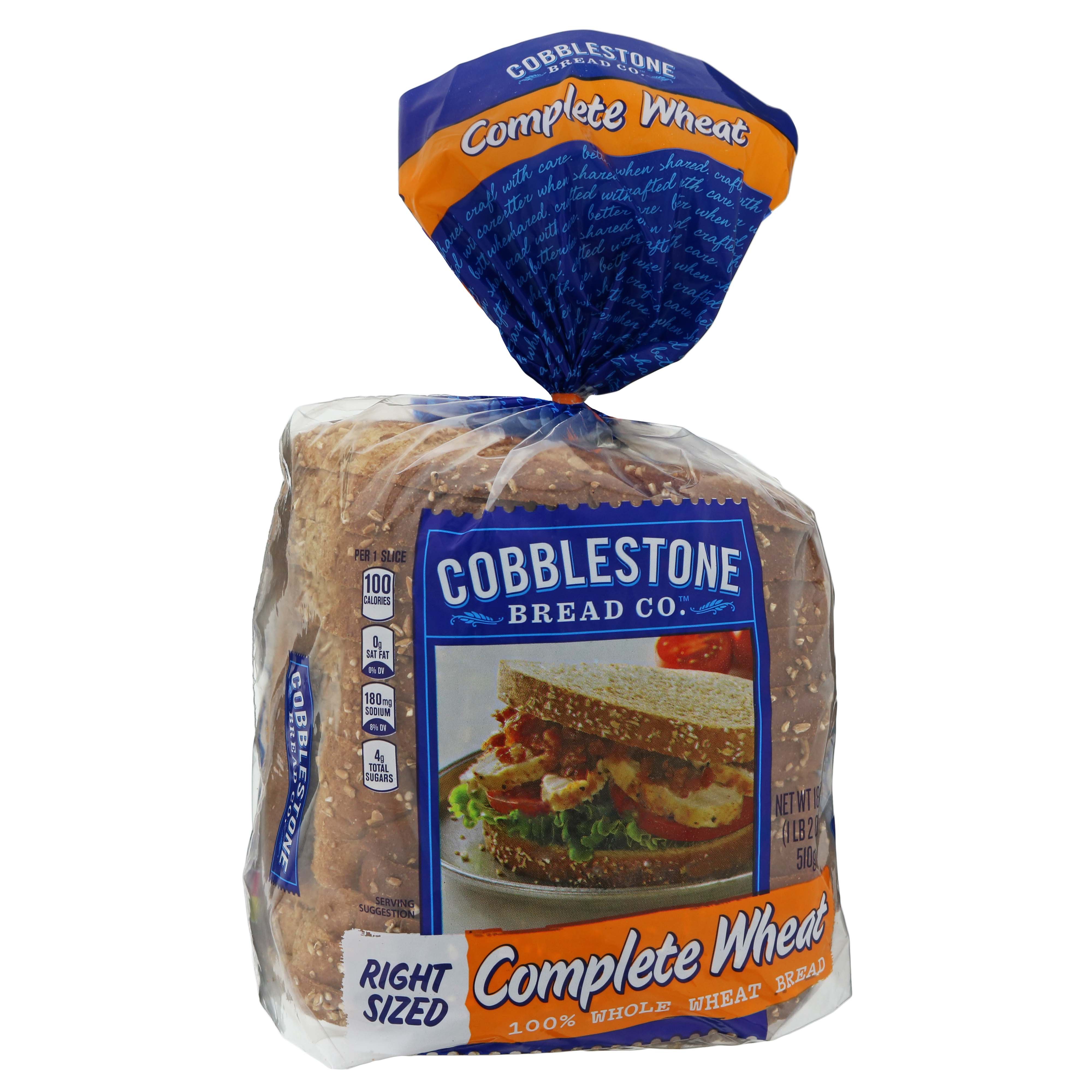 Cobblestone Bread Co. Complete Wheat 100 Whole Wheat Bread Shop