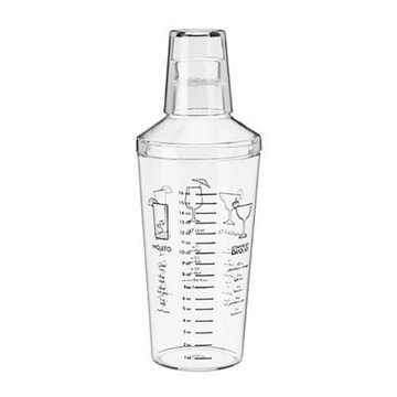 True Maraca Plastic Recipe Cocktail Shaker, 16 oz