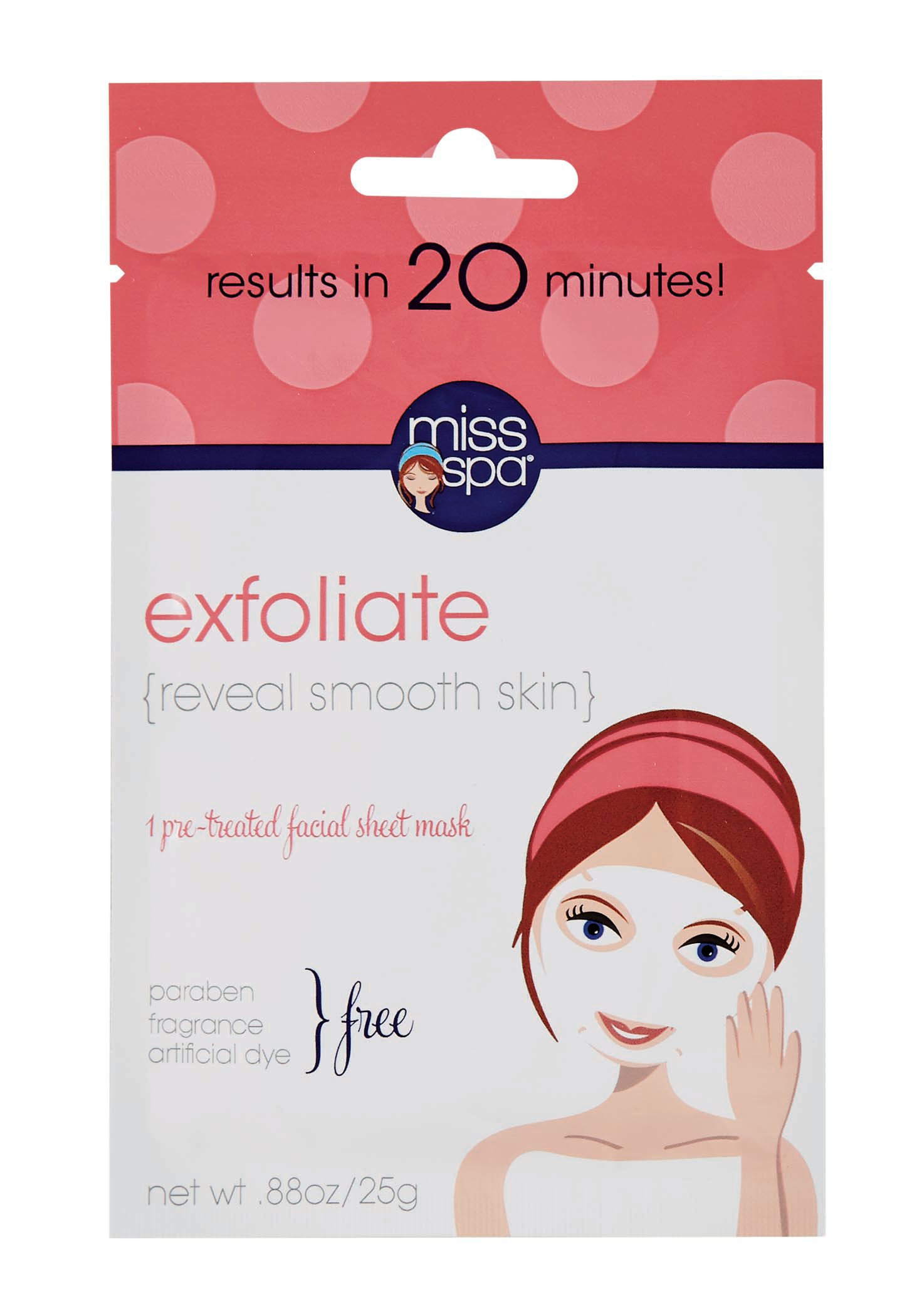 Miss Spa Facial Sheet Mask Exfoliate Shop Facial Masks & Treatments