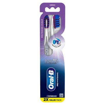 Oral-B Pro-Flex Stain Eraser Medium Toothbrushes, 2 ct