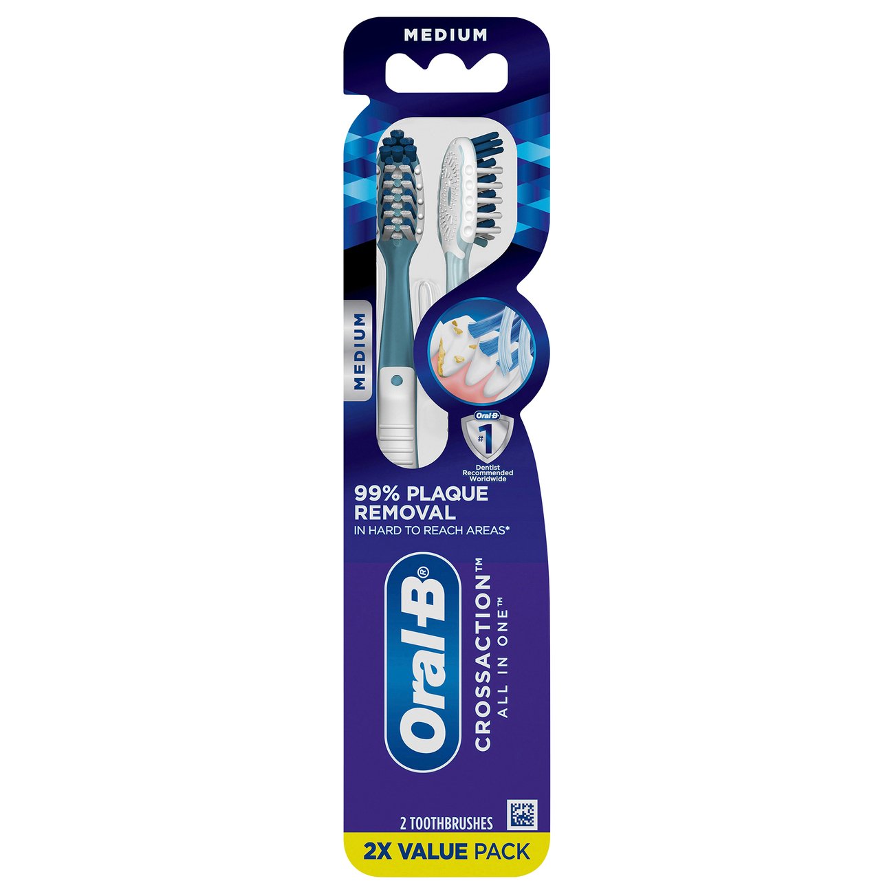 Oral-B CrossAction All In One Toothbrushes Medium - Shop Oral Hygiene ...