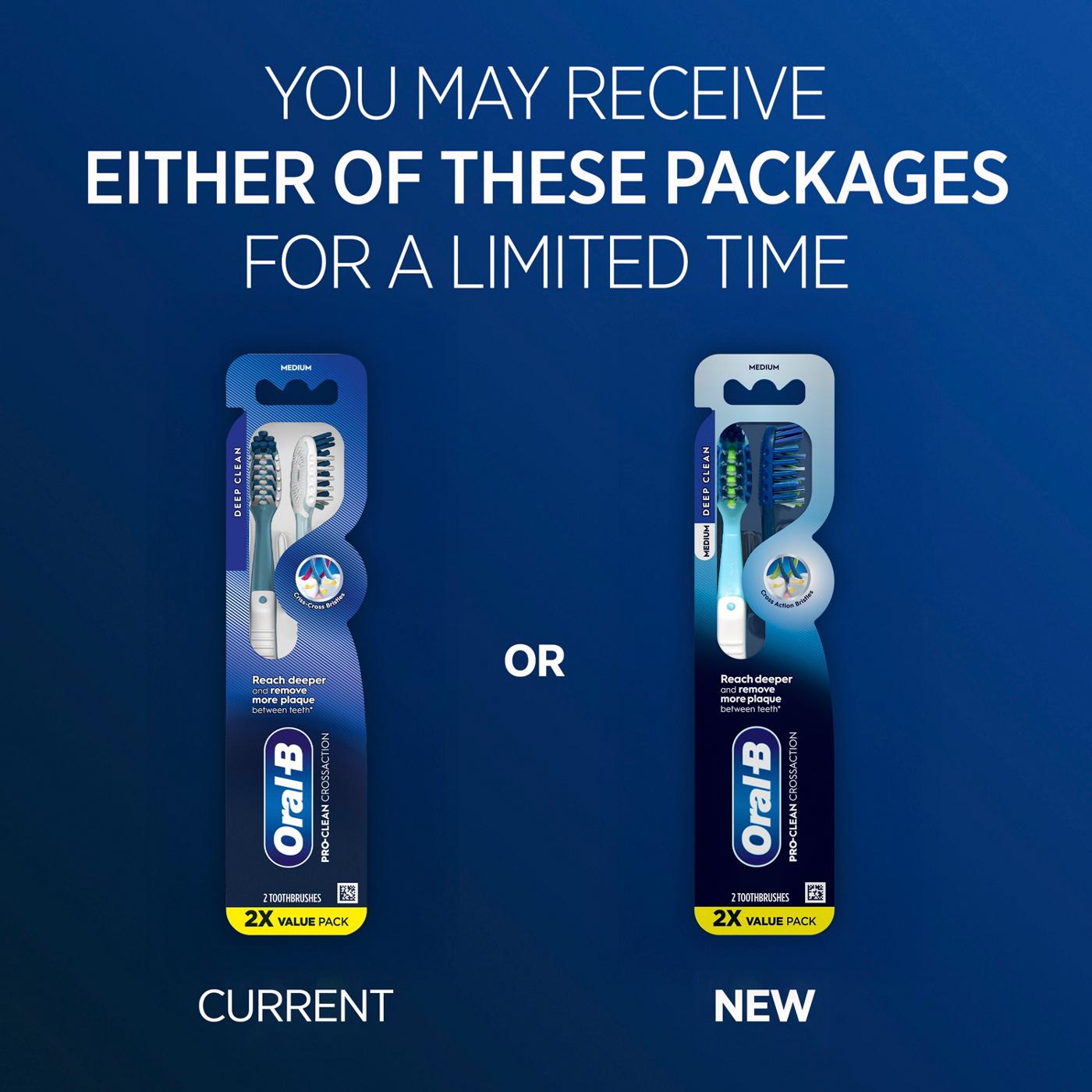 Oral-B CrossAction All In One Toothbrushes - Deep Plaque Removal, Medium; image 2 of 8