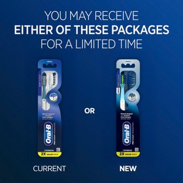 Oral-B CrossAction All In One Toothbrushes - Deep Plaque Removal, Medium, 2 ct