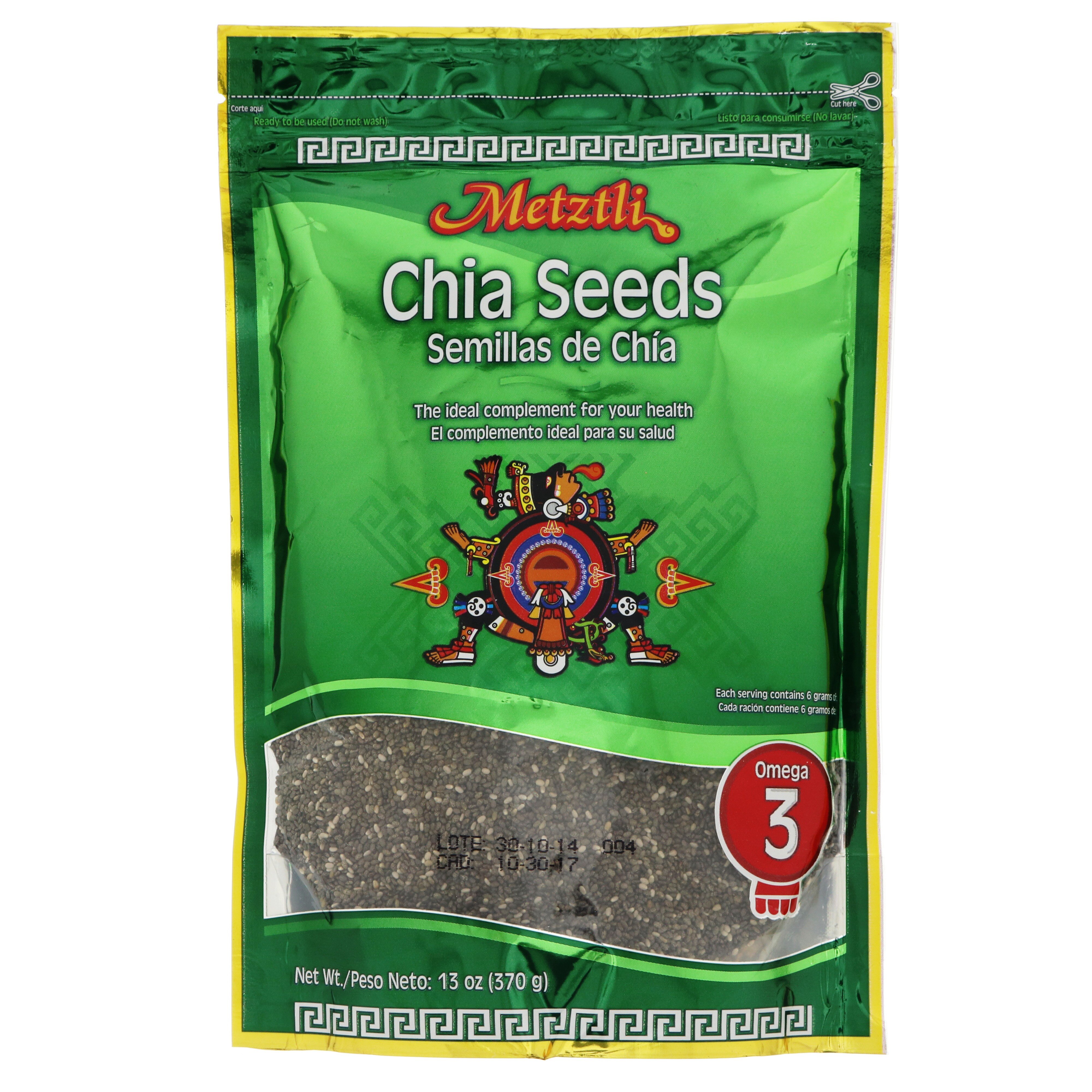 Metztli Chia Seeds Omega 3, 13 oz