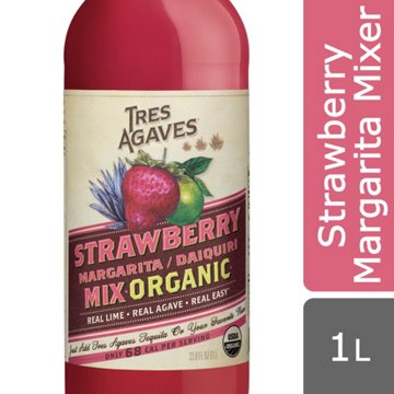 Tres Agaves Strawberry Margarita Mix, 33.8 oz
