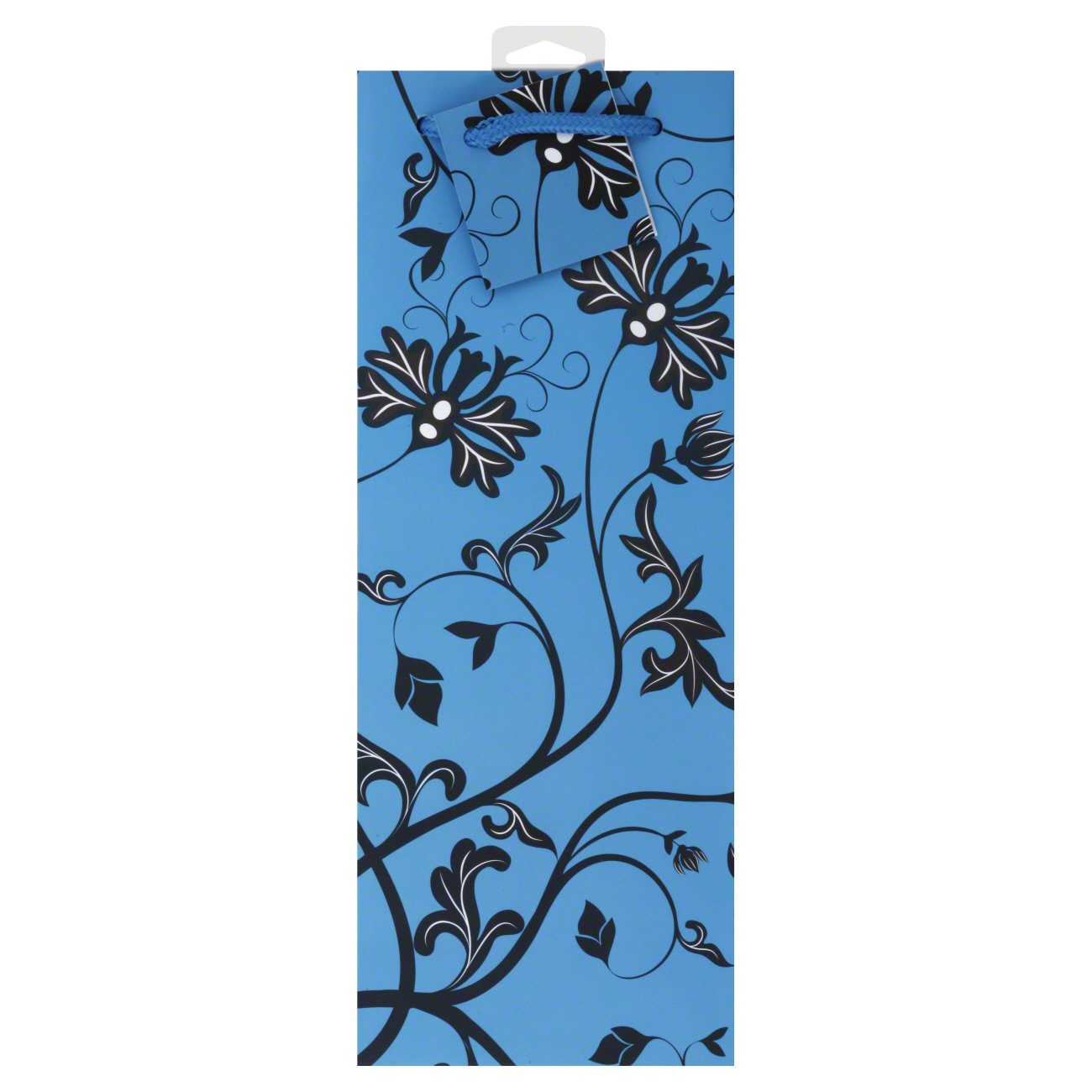 Oenophilia Wine Bag Teal Black Floral Shop Gift Wrap at HEB