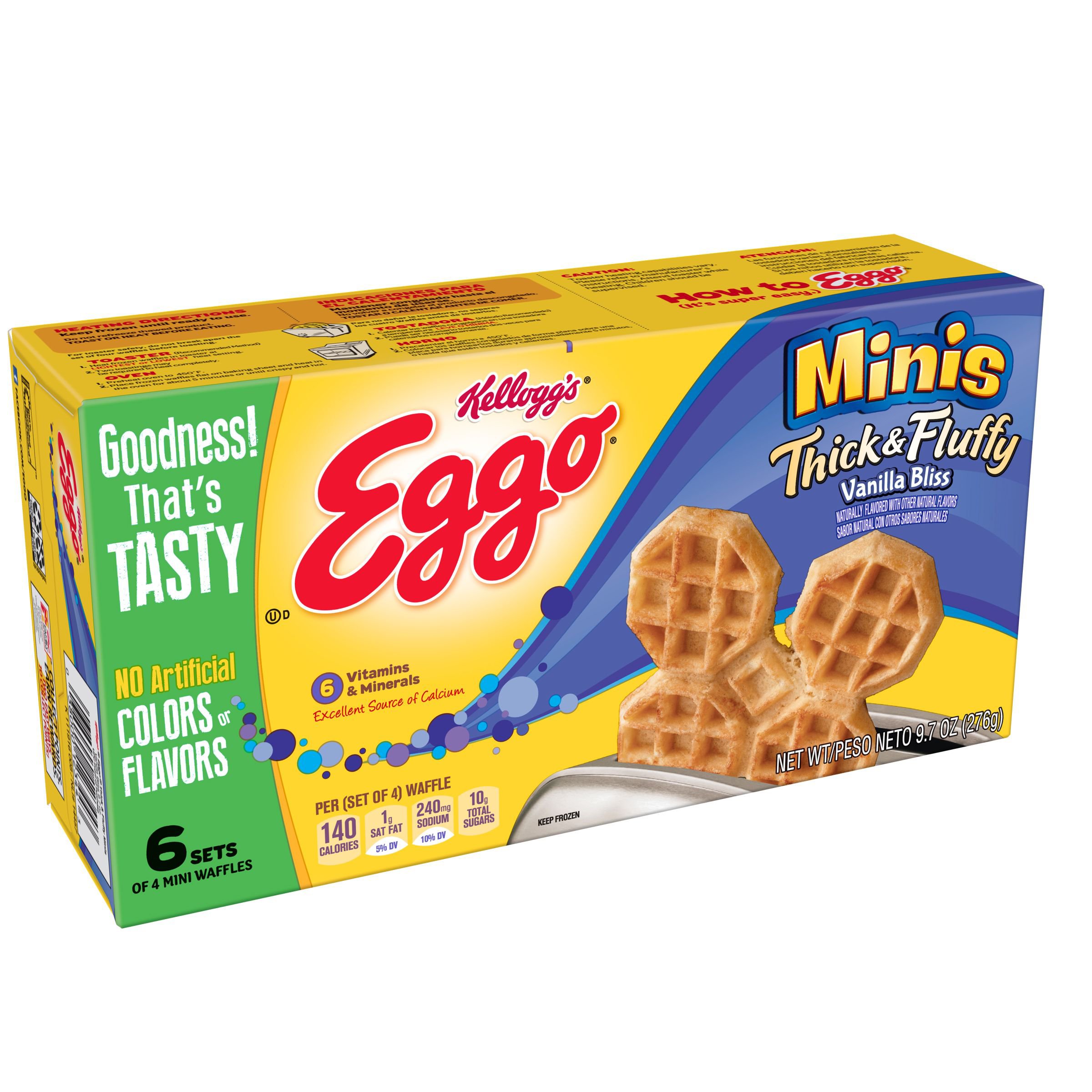 Eggo Thick Fluffy Minis Vanilla Bliss Waffles Shop Meals Sides At H E B