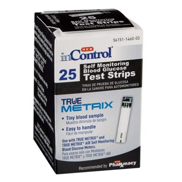 H-E-B InControl True Metrix Blood Glucose Test Strips, 25 ct
