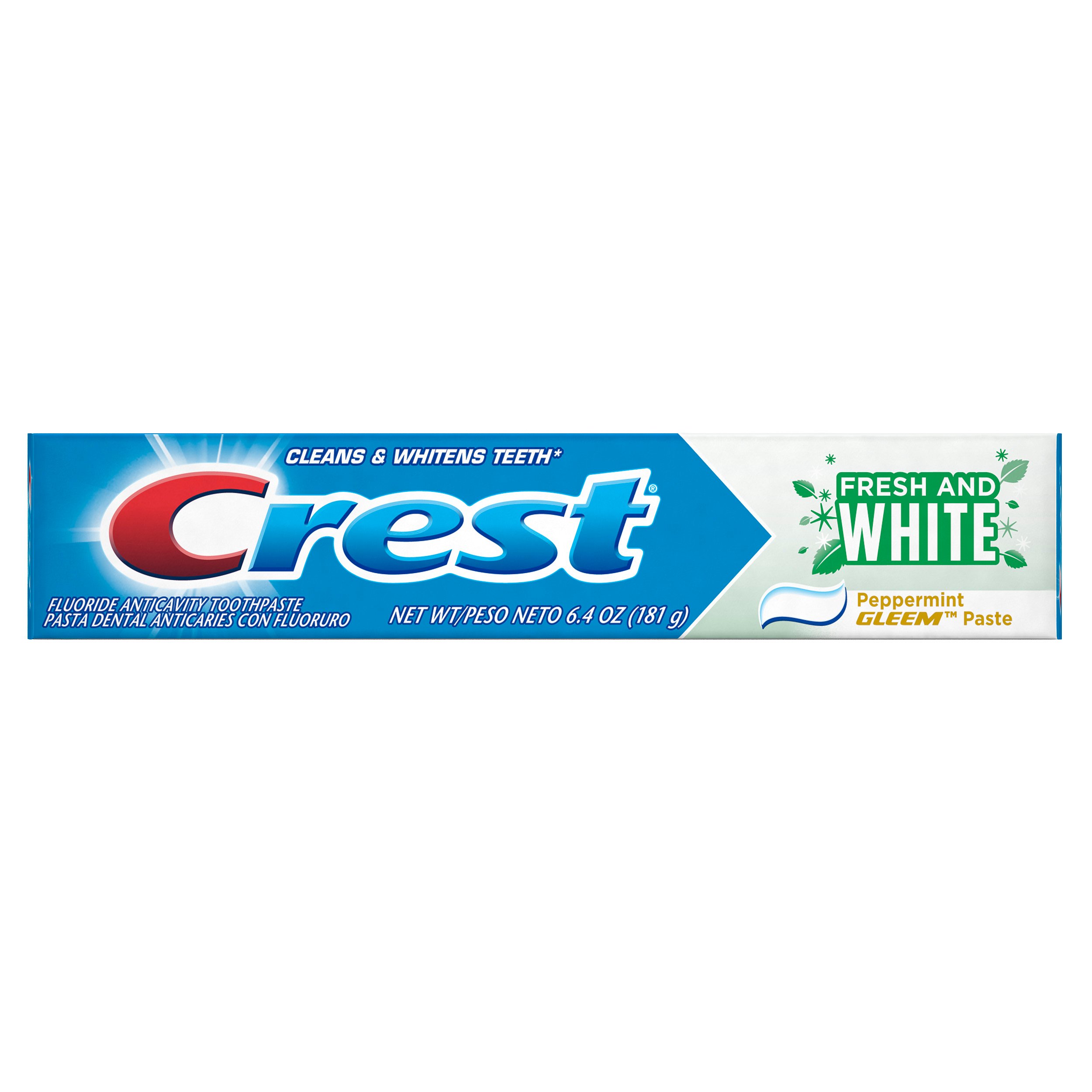 Crest Fresh and White Toothpaste Peppermint Gleem Shop Toothpaste at