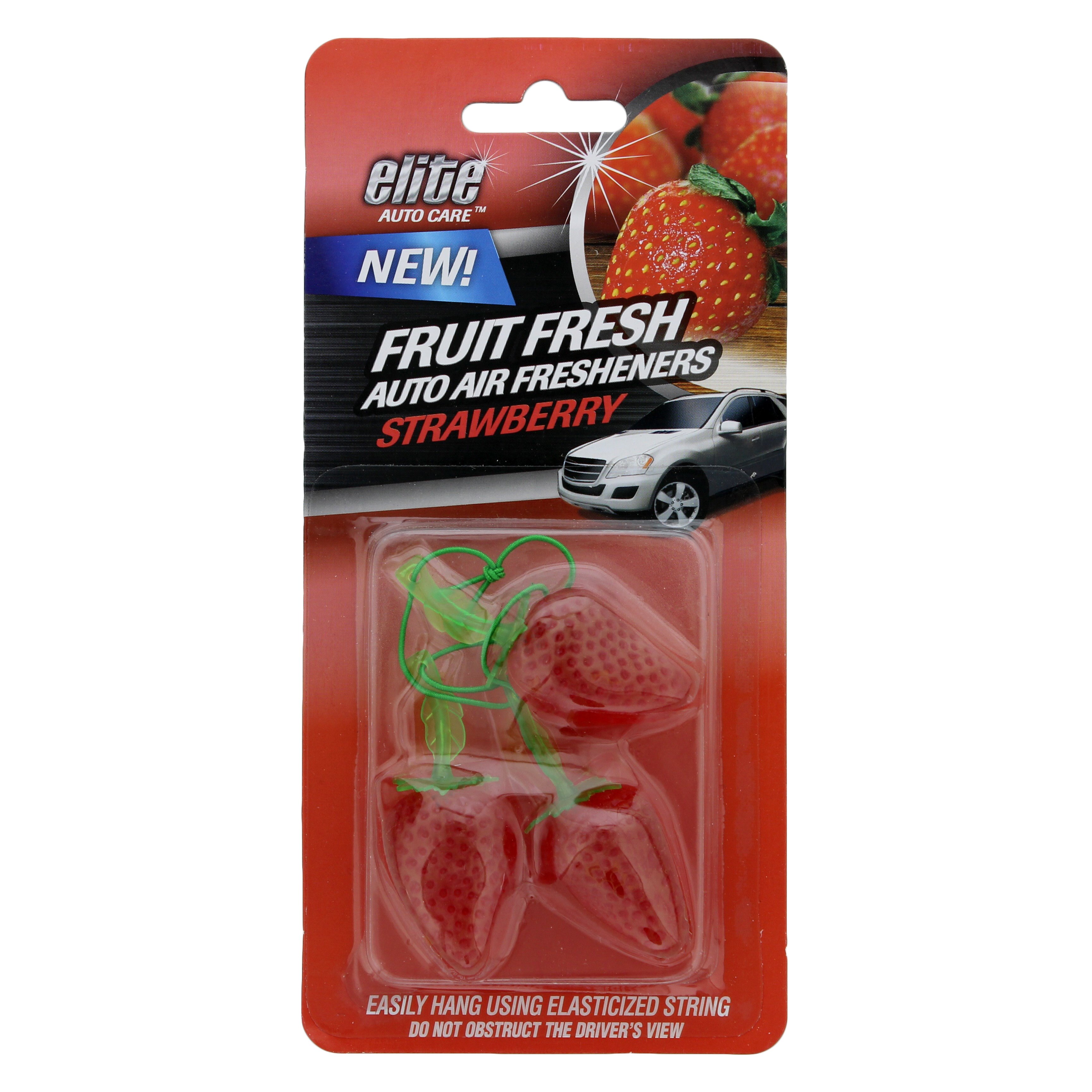 Elite Auto Care Fruit Fresh Strawberry Auto Air Freshener Shop Car