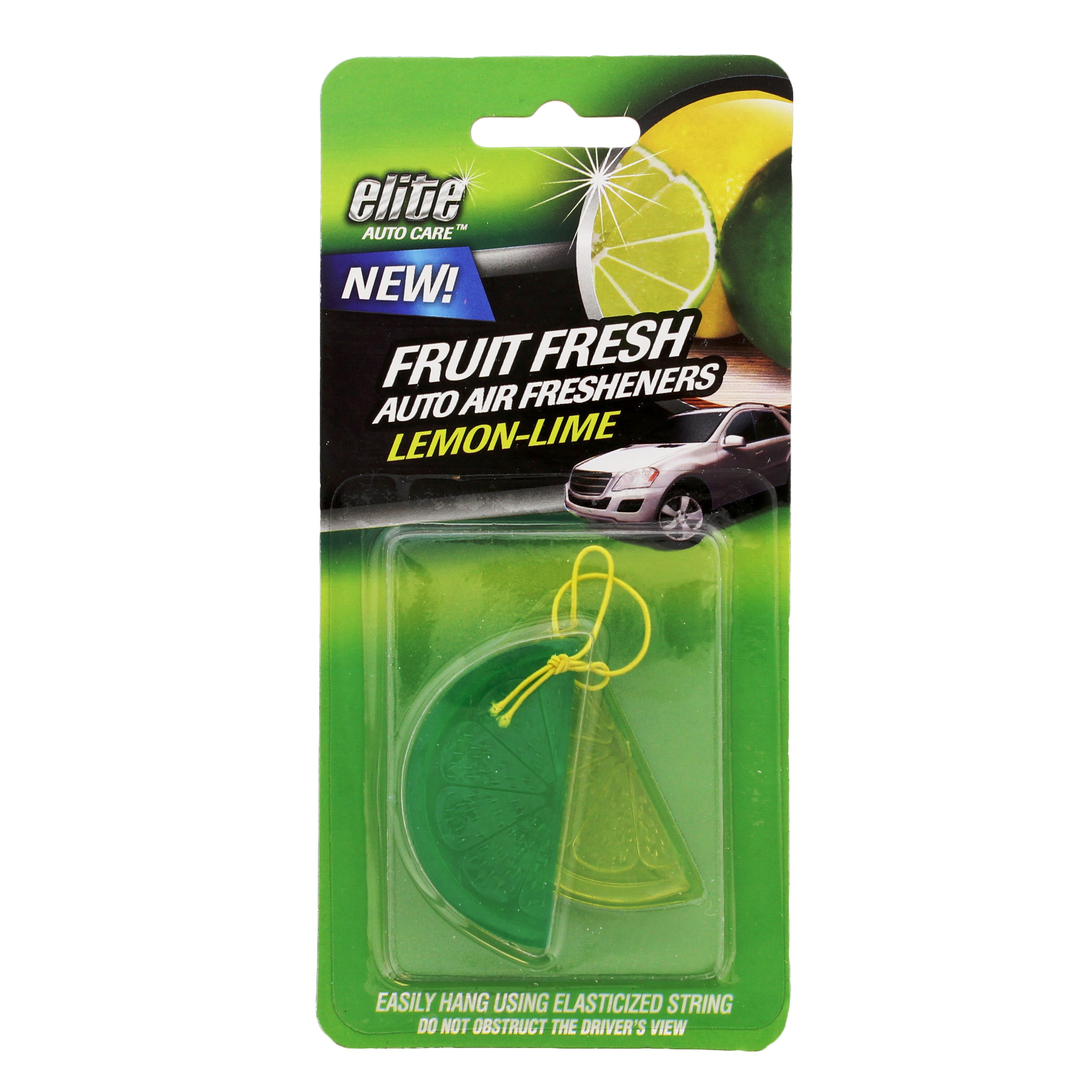 Elite Auto Care Fruit Fresh Auto Air Freshener, LemonLime Shop Car