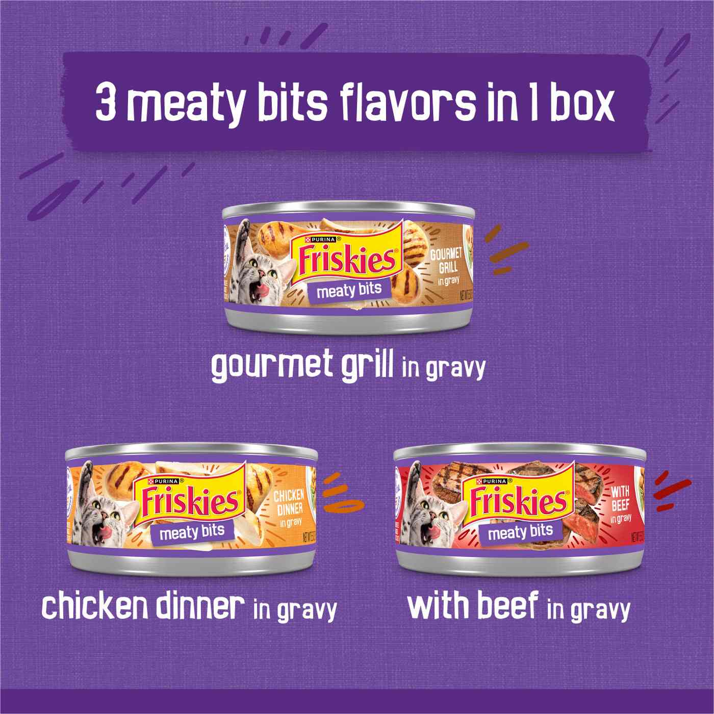 Purina Friskies Gravy Wet Cat Food Variety Pack, Meaty Bits; image 9 of 11