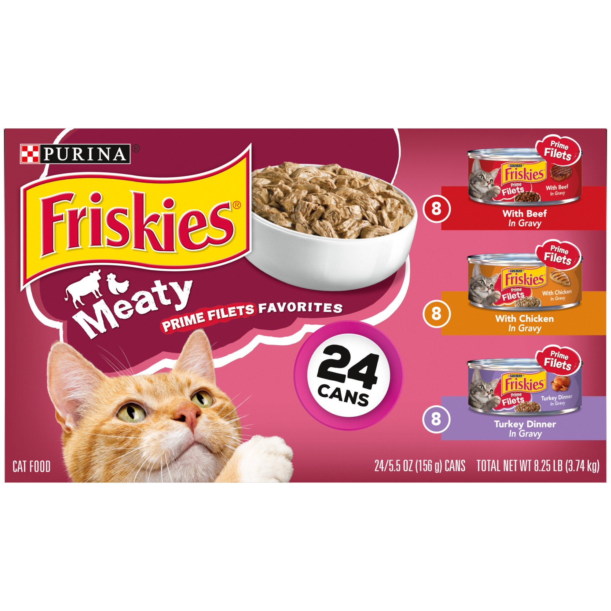 Purina Friskies Prime Filets Meaty Favorites Cat Food Variety Pack