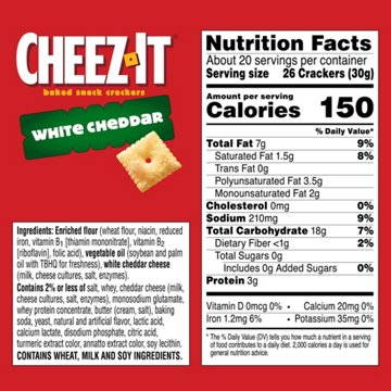 Cheez-It White Cheddar Cheese Crackers
